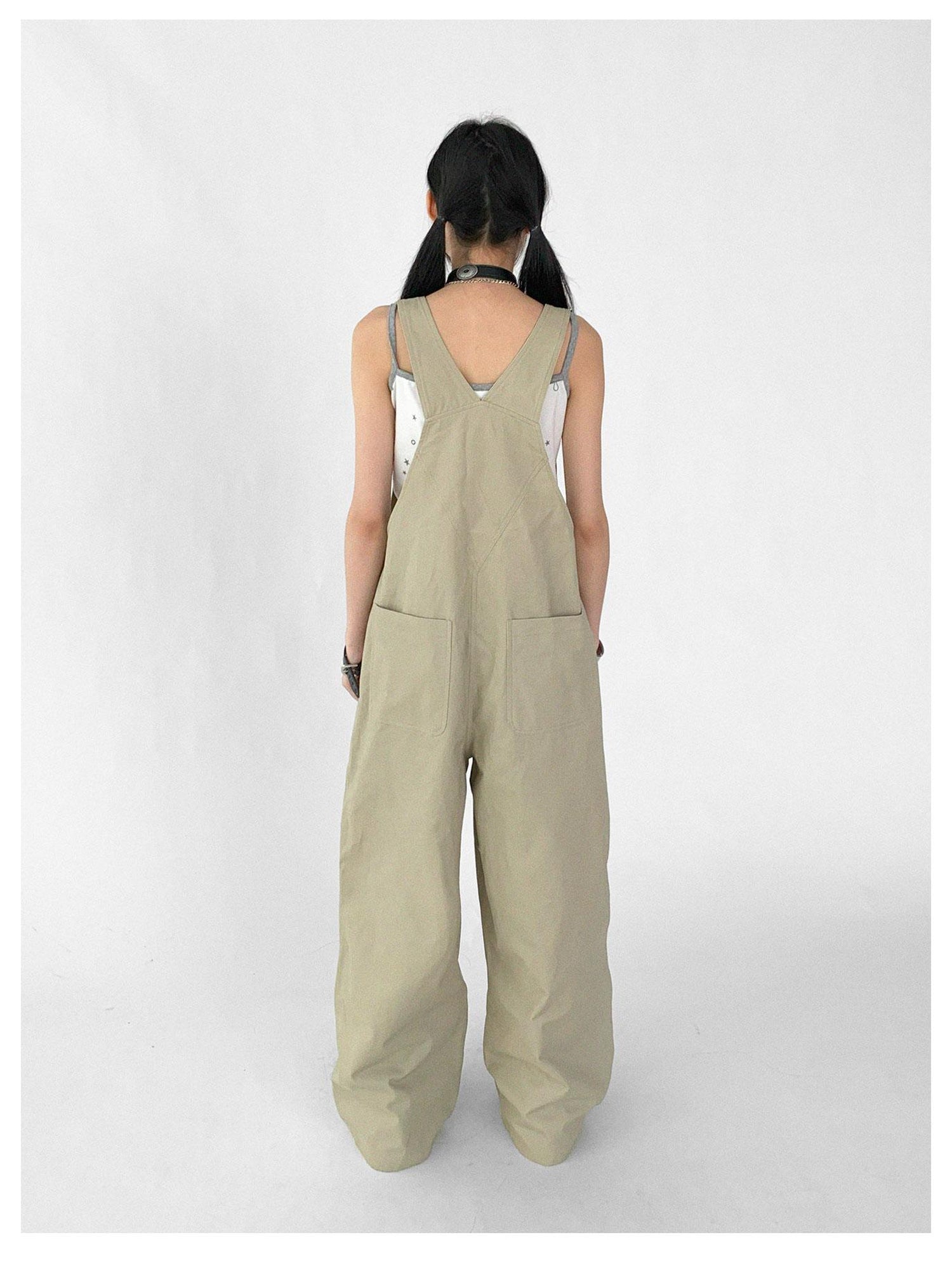innomoood Tear Stars Raw Edge Applique Overalls
