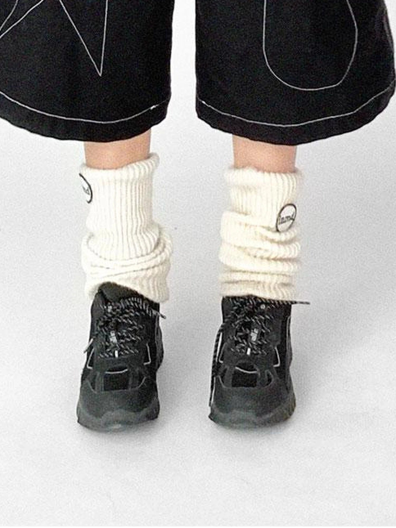 Tears Star Black Contrast Trim A Line Cropped Culottes