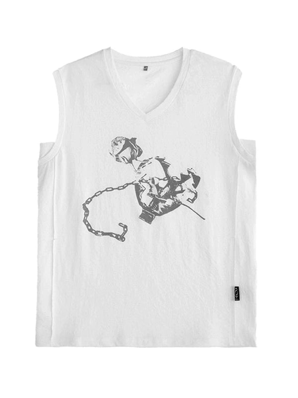Trap Love Sleeveless Tank Top With Anti Exposure Design