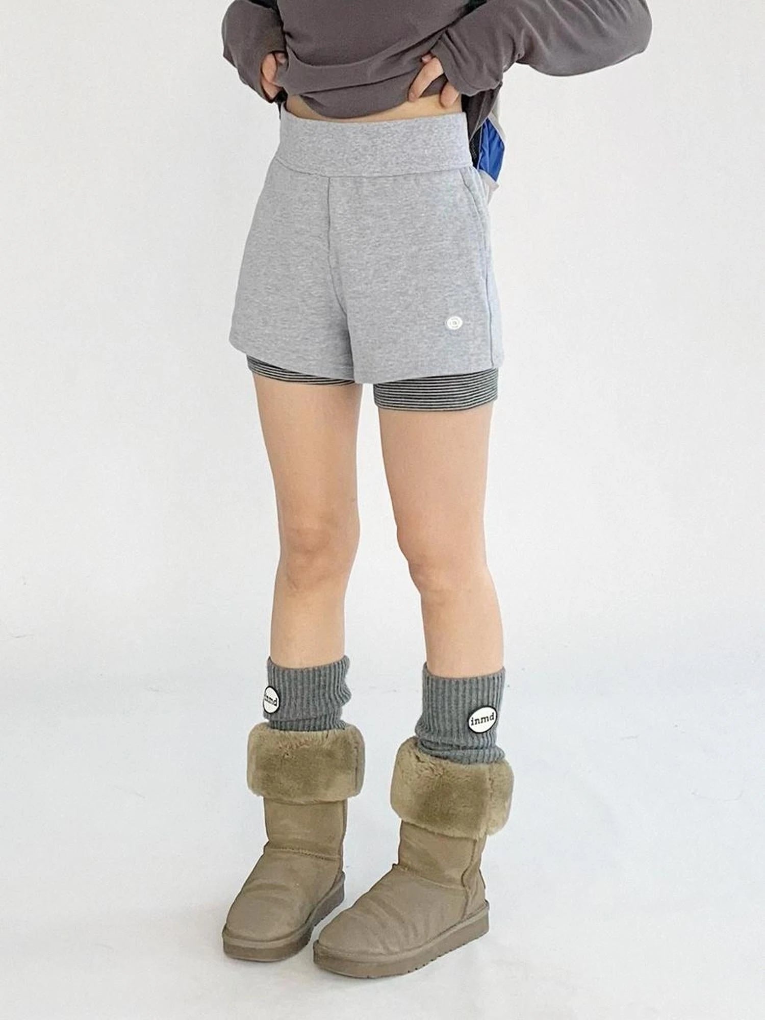 Vintage American Stretch Yoga Shorts Low Waist