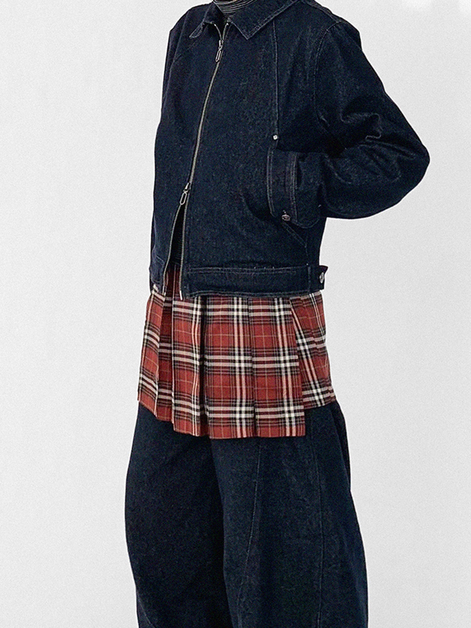 innomoood Vintage Washed Denim Jacket Unisex Cropped Trucker