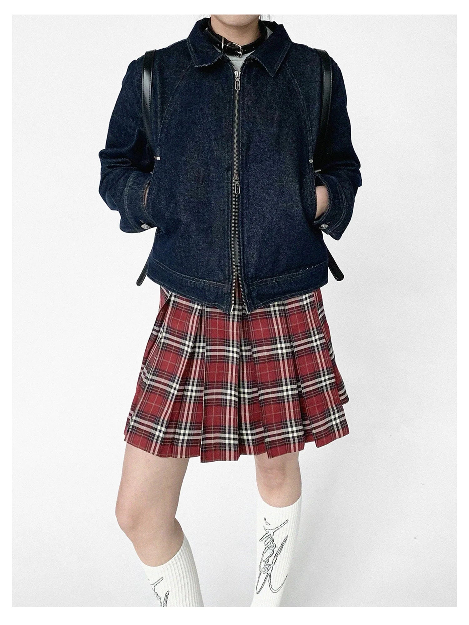 Vintage Washed Denim Jacket Unisex Cropped Trucker