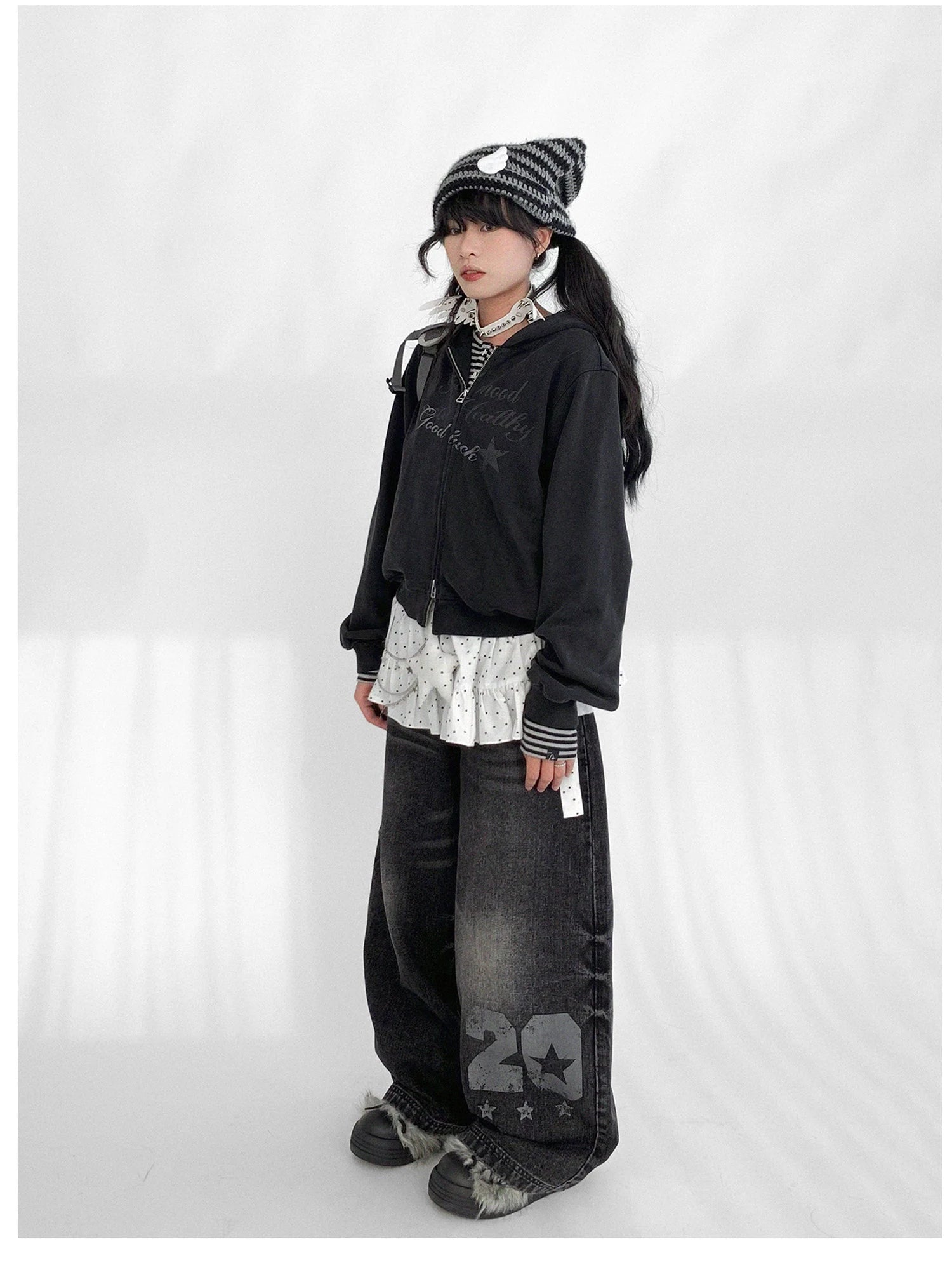 Vintage Washed Indigo Hooded Sweatshirt