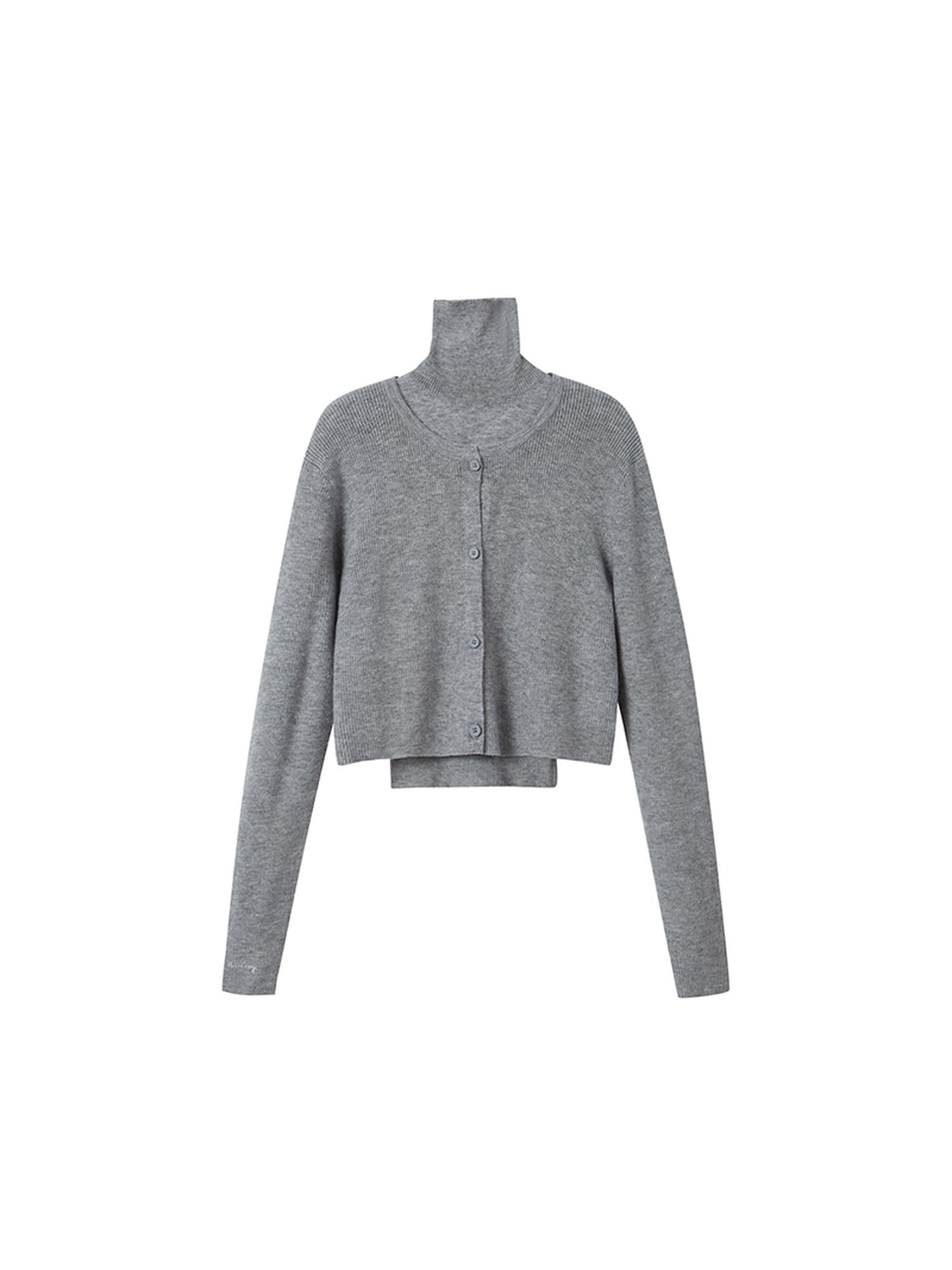SweetChilling Soft Knit Sleeveless High-Neck Crop Top & Cardigan Set Sweaters