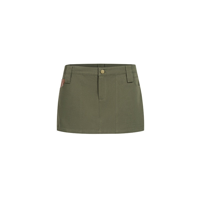 itsdinn_Army_Green_Utility_Pocket_Low_Waist_Built_In_Liner_Women&