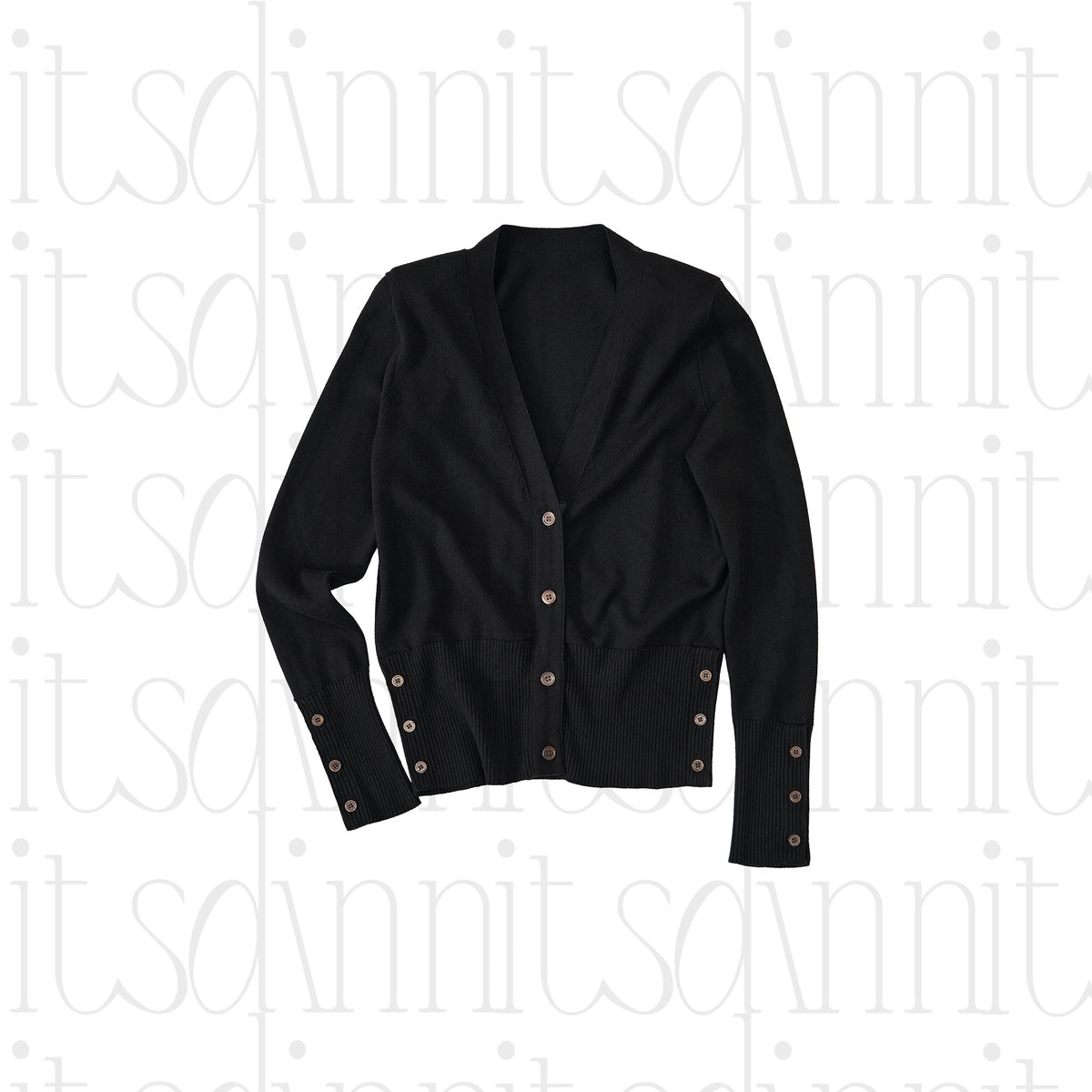 itsdinn_Black_Red_Padded_Shoulder_V-neck_Spliced_Webbing_Pearl_Buttons_Women&