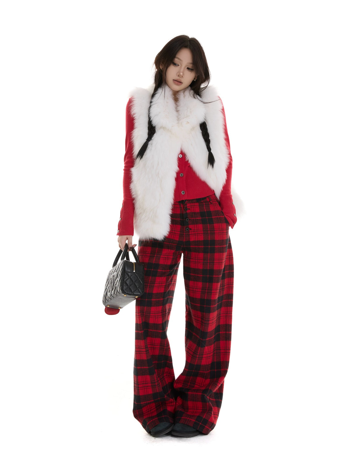 itsdinn Creamy White Hand Cut Woven Handcrafted Women&