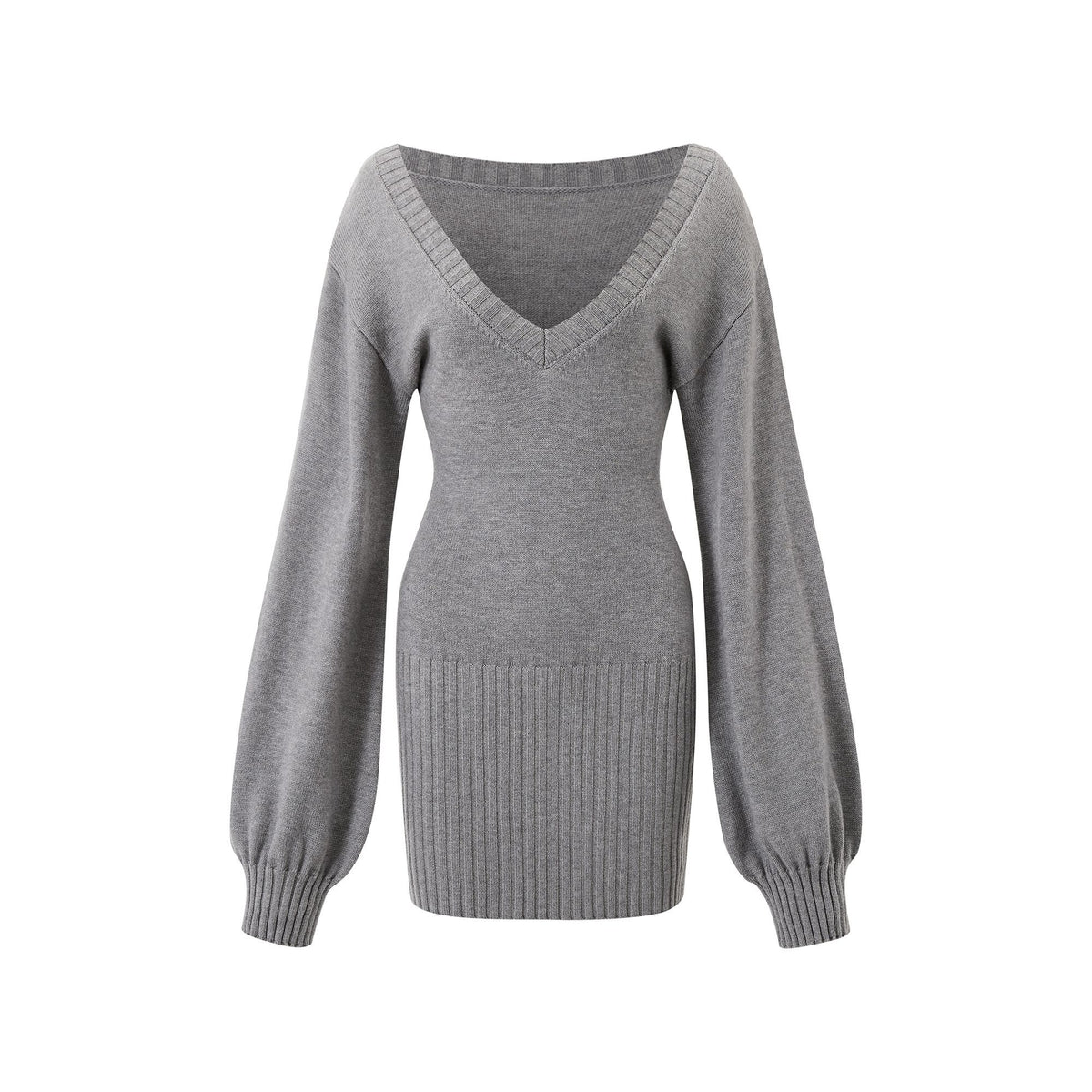 itsdinn_Deep_V_Lantern_Sleeves_Slimming_Two_Way_Women&