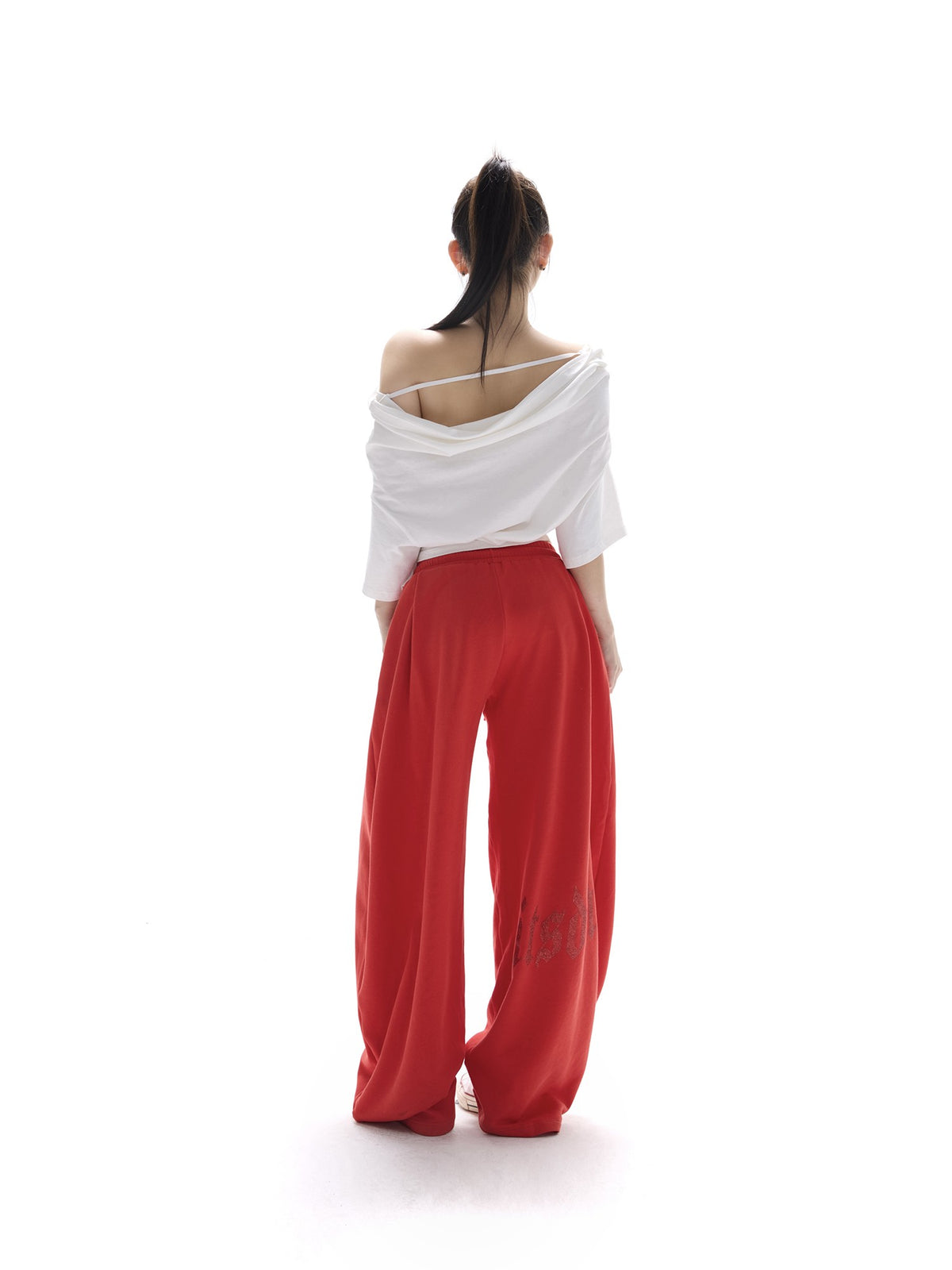 itsdinn I Love Me Print Reverse Cut One Shoulder Women&