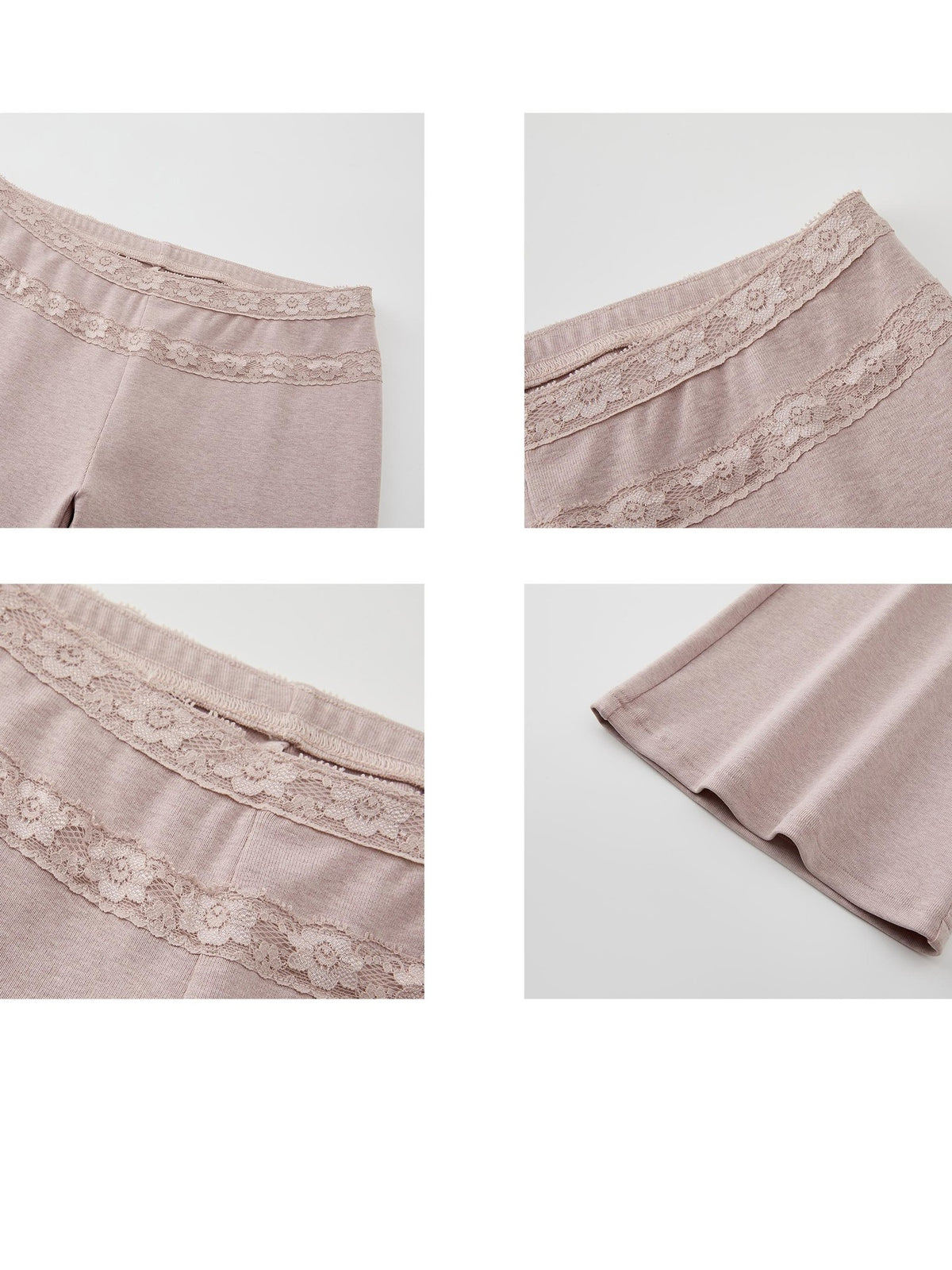 itsdinn Lace V-neck Sleeveless Low Rise Flared Pants Women&