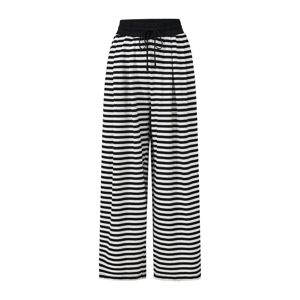 itsdinn_Relaxed_Striped_Contrast_Waist_Drawstring_Women&