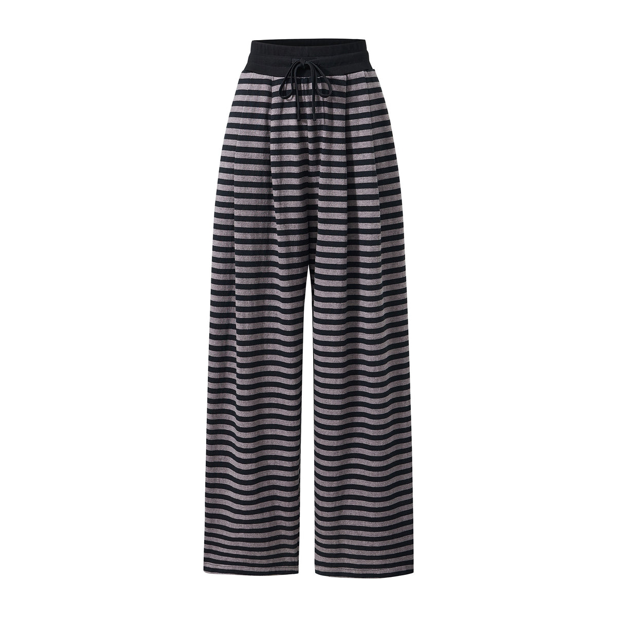 itsdinn_Relaxed_Striped_Contrast_Waist_Drawstring_Women&