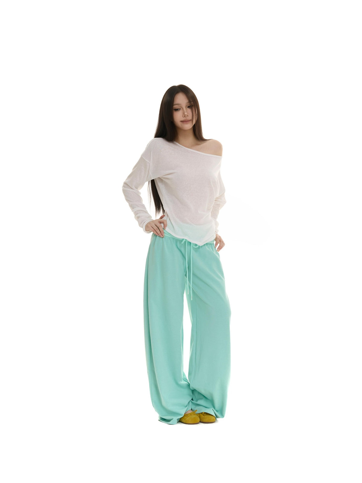 itsdinn Retro Low Rise Drawstring Patchwork Women&