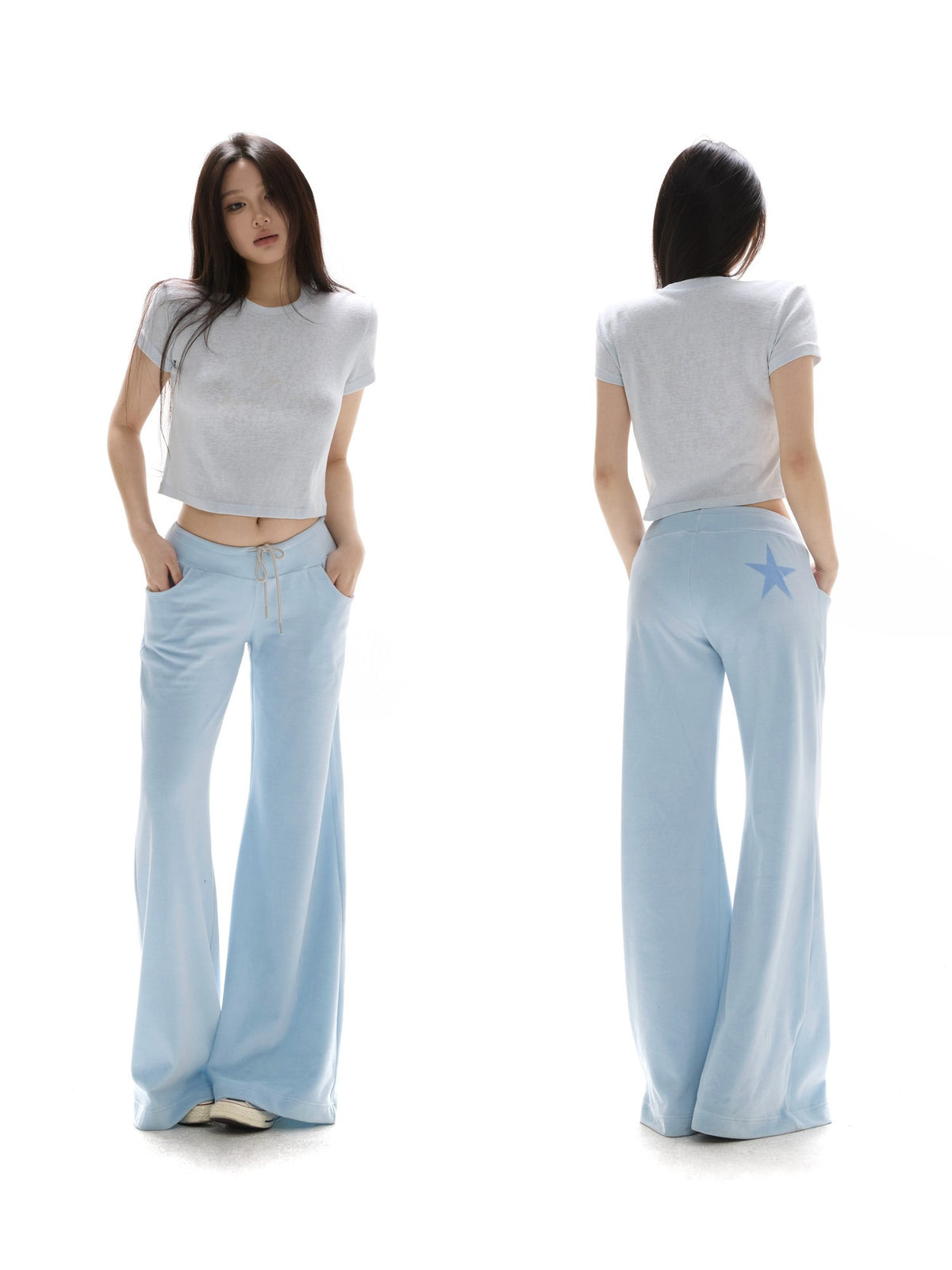 itsdinn Snowflake Semi Sheer Short Sleeve Round Neck Women&
