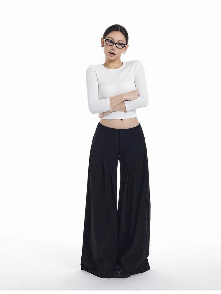 itsdinn Tri Color Crewneck Pocket Slim Fit Women&