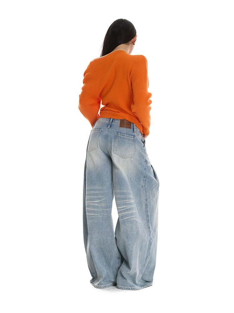 itsdinn Two Tone Slanted Shoulder Vertical Rib Ruched Waist Women&