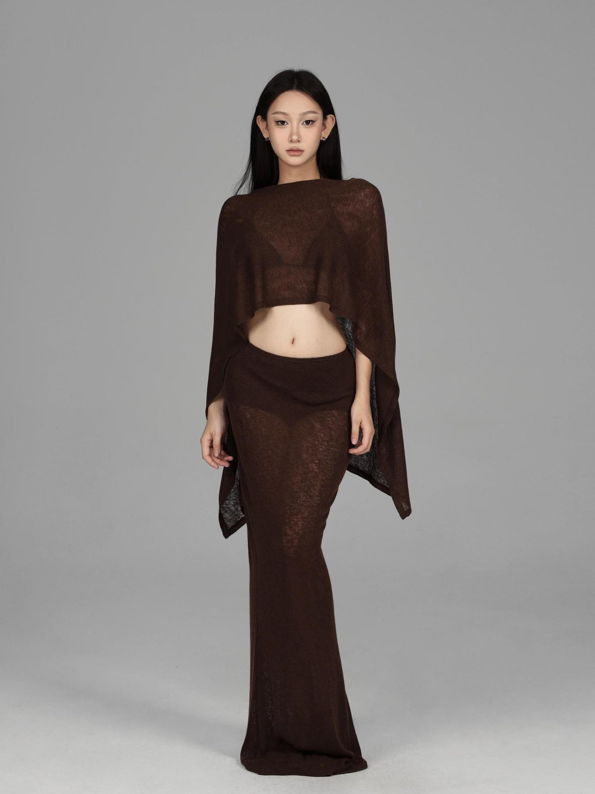 itsdinn Wabi Sabi Sheer Shawl 3 Piece Women&