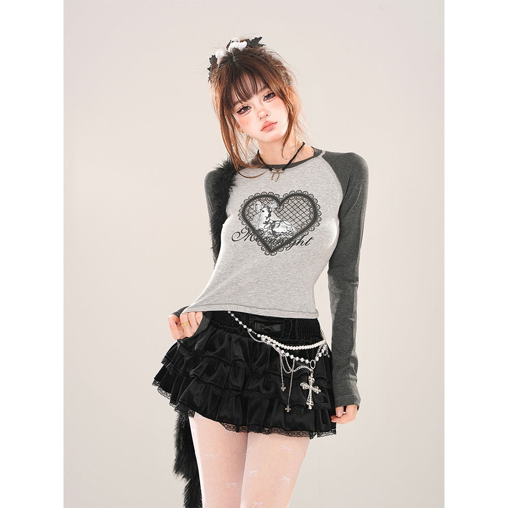 kelly_kitty_Animal_Print_Crew_Neck_Raglan_Women&