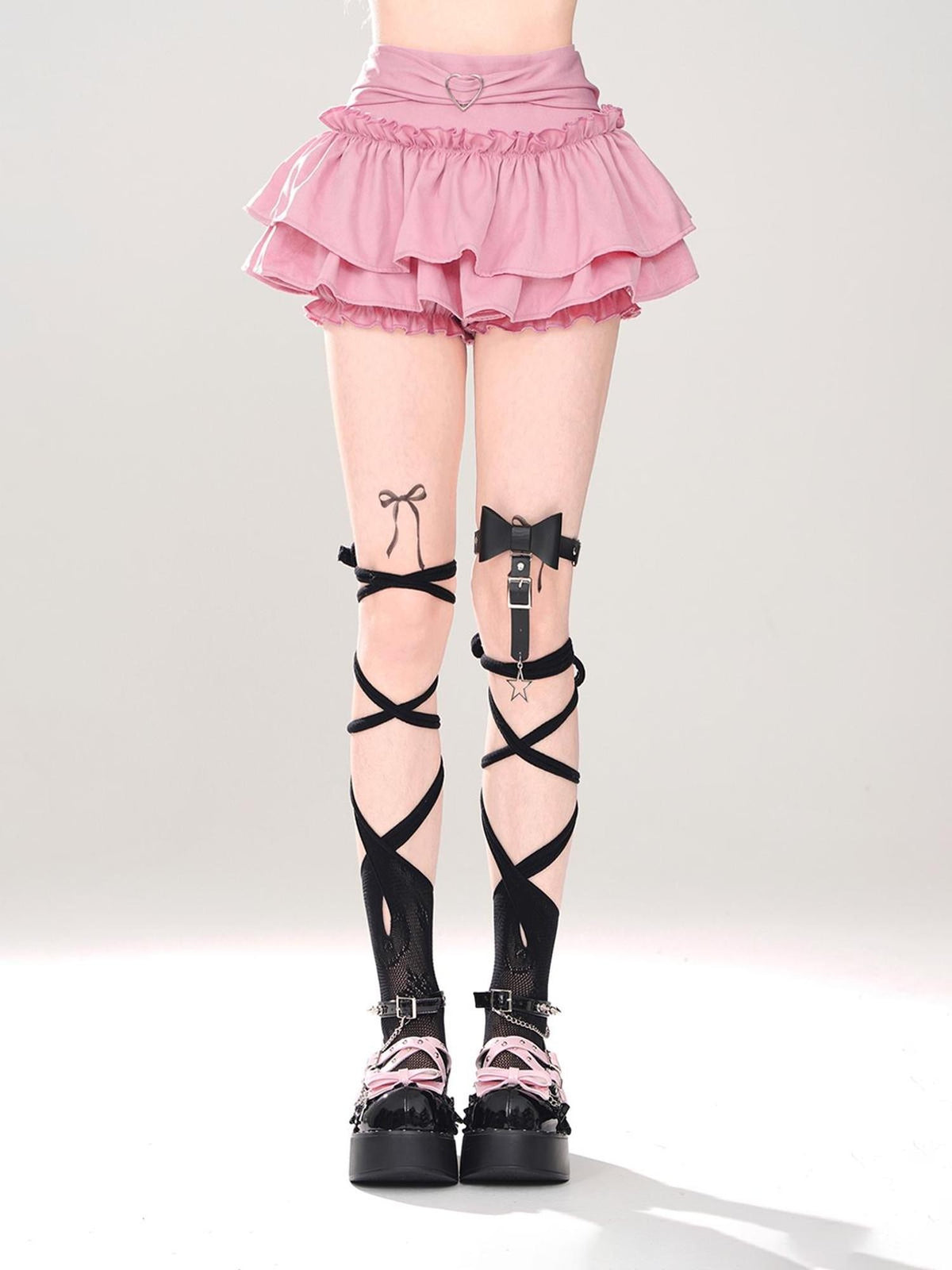kelly kitty Black A Line Puffed Tiered Slim Women&