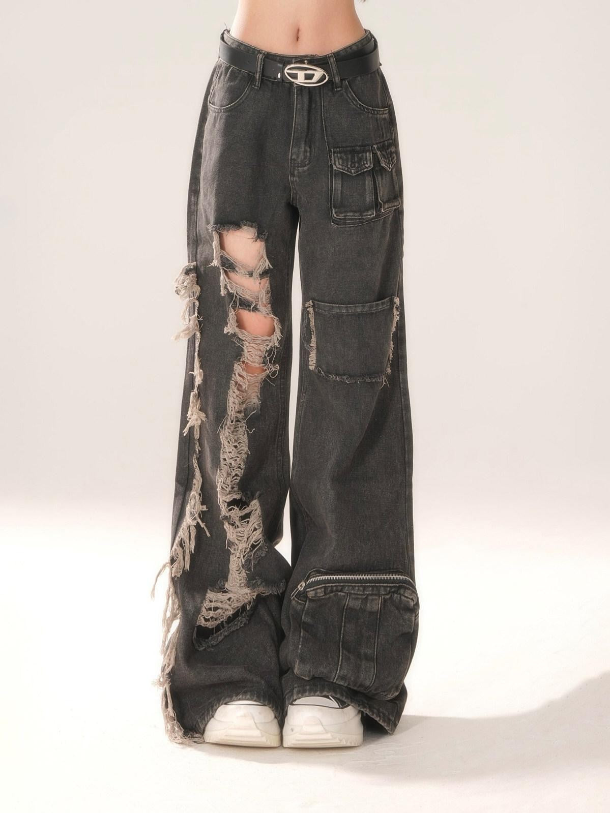 kelly kitty Black Ripped Workwear American Vintage Women&