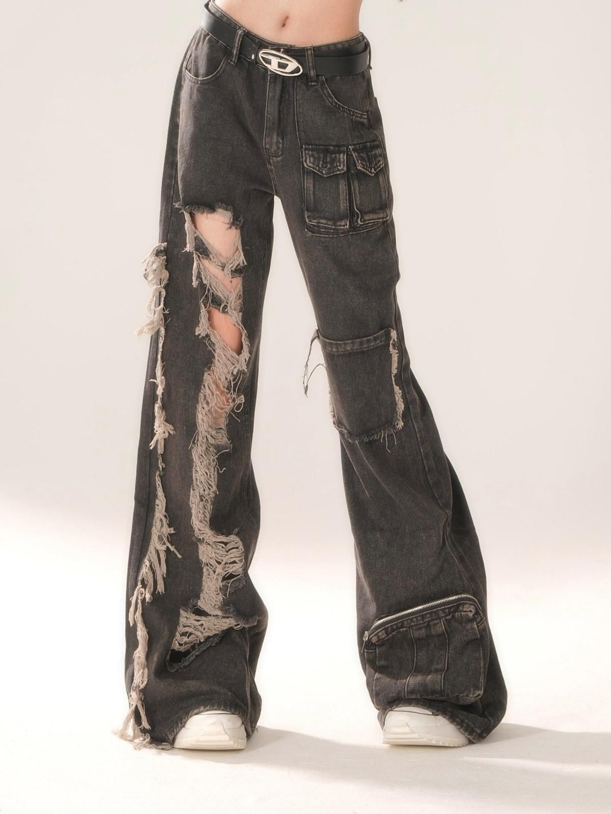 kelly kitty Black Ripped Workwear American Vintage Women&