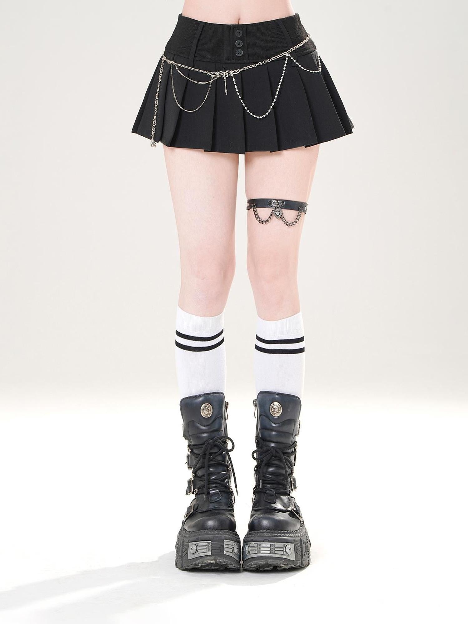 kelly kitty Korean Model Proportion Pleated A Line Puff Women&