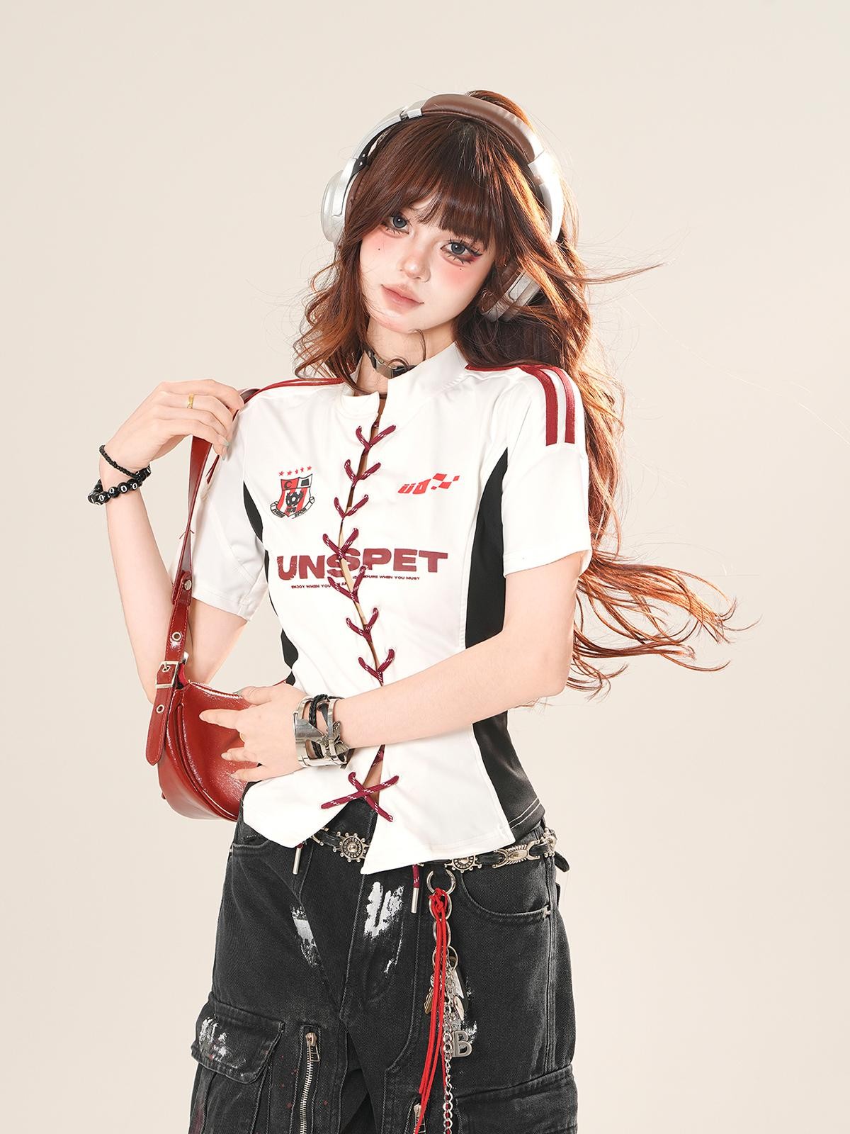 kelly kitty Rebel Cross Print Set Shoulder Women&