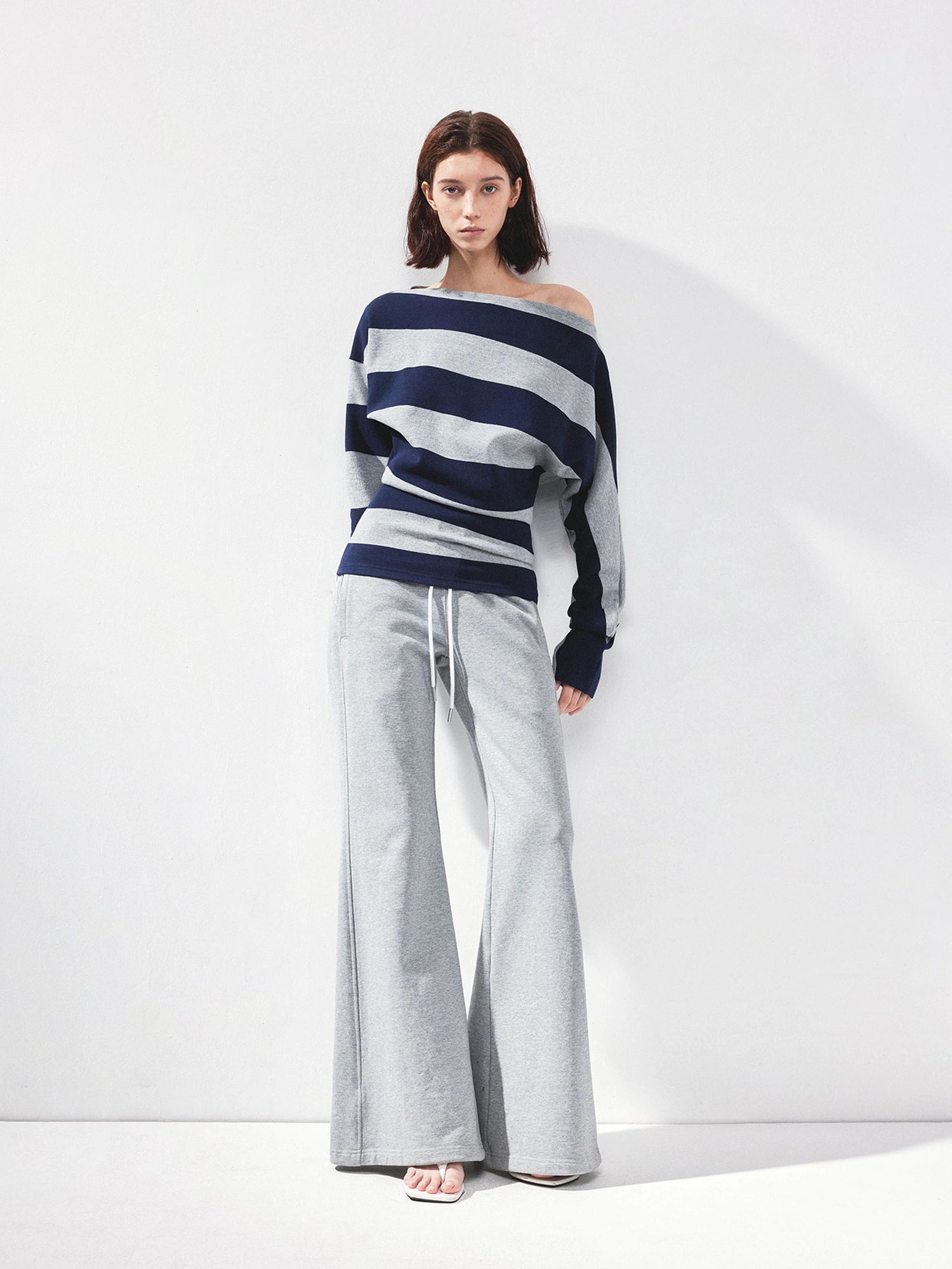 kvkv Asymmetrical Striped Cotton Modal Top