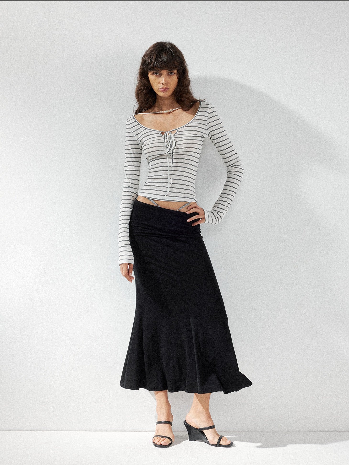 kvkv Black Convertible Foldover Mid Waist Women&