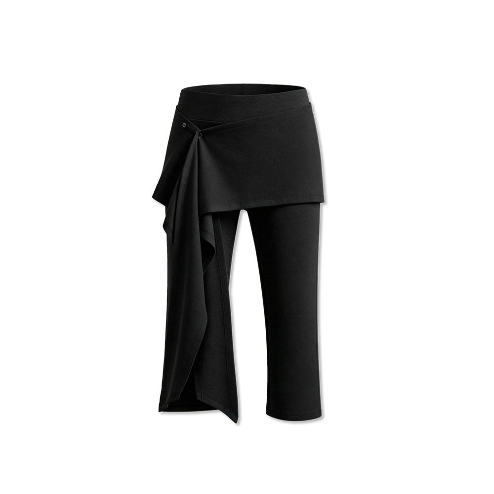 kvkv_Black_Detachable_Hip_Cover_Tie_Skirt_Women&