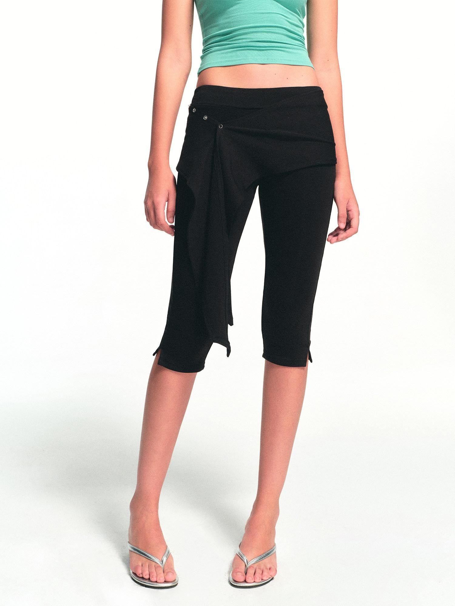 kvkv Black Detachable Hip Cover Tie Skirt Women&