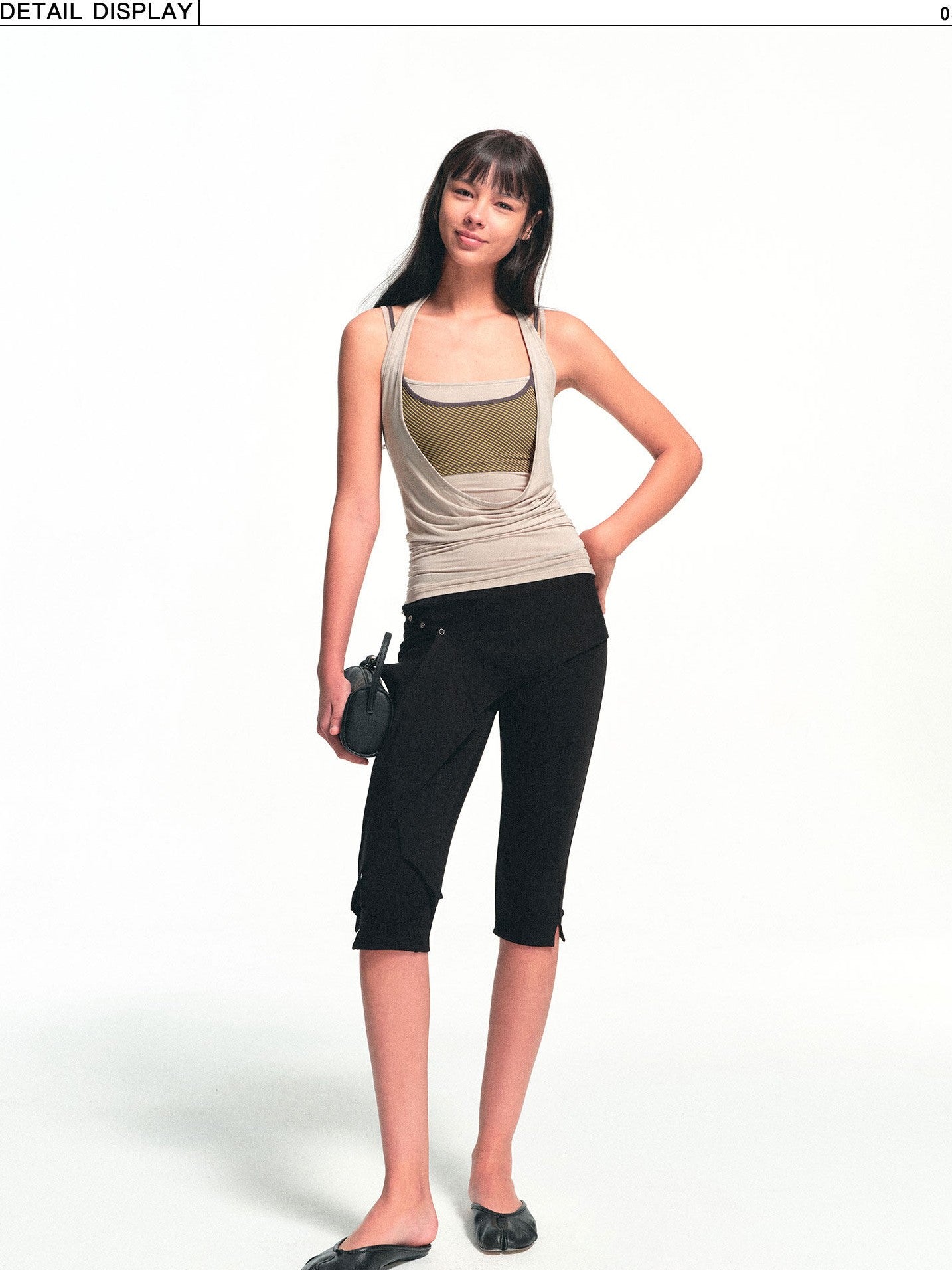 kvkv Black Detachable Hip Cover Tie Skirt Women&