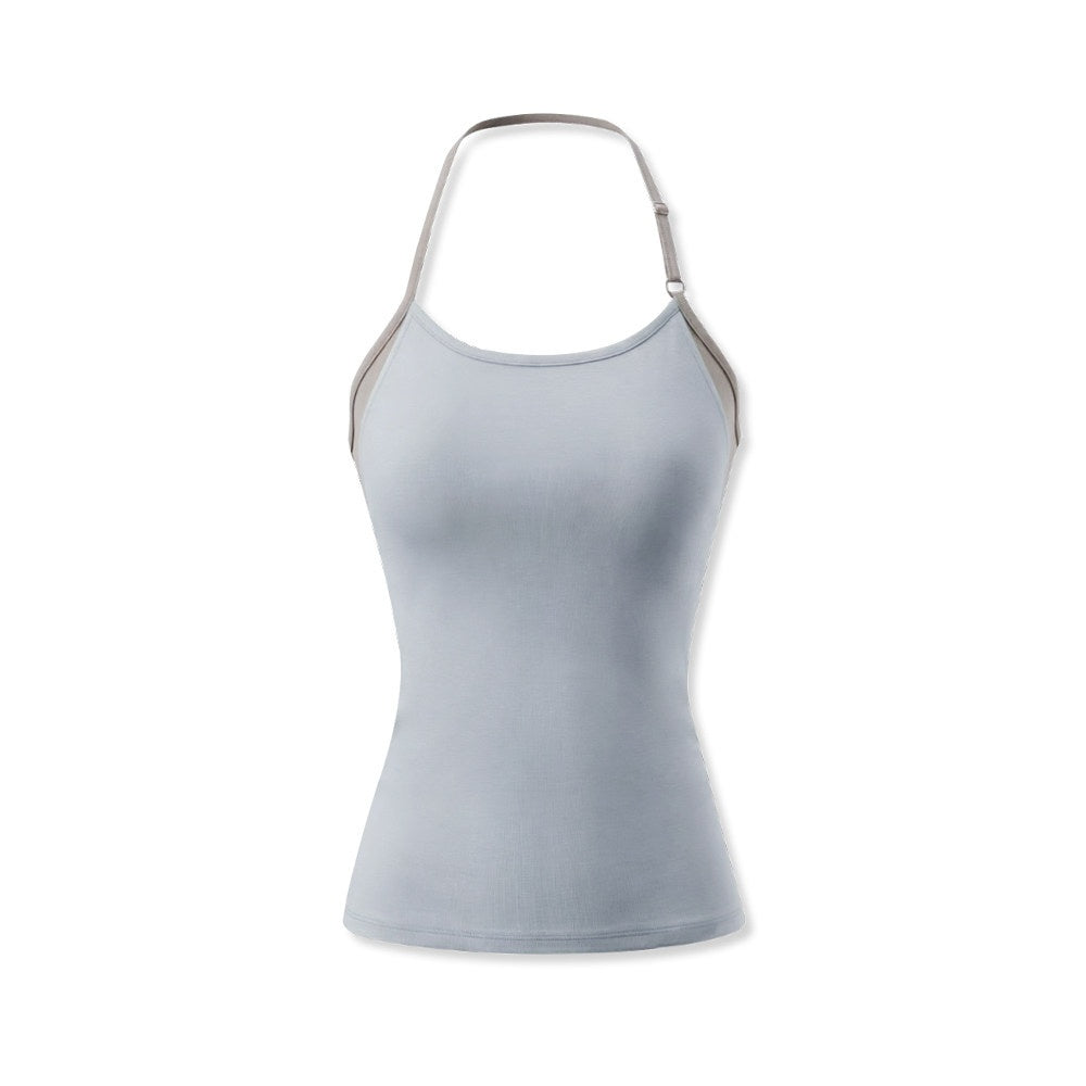 kvkv_Blue_Gray_Colorblock_Adjustable_Halter_Slightly_Loose_Women&