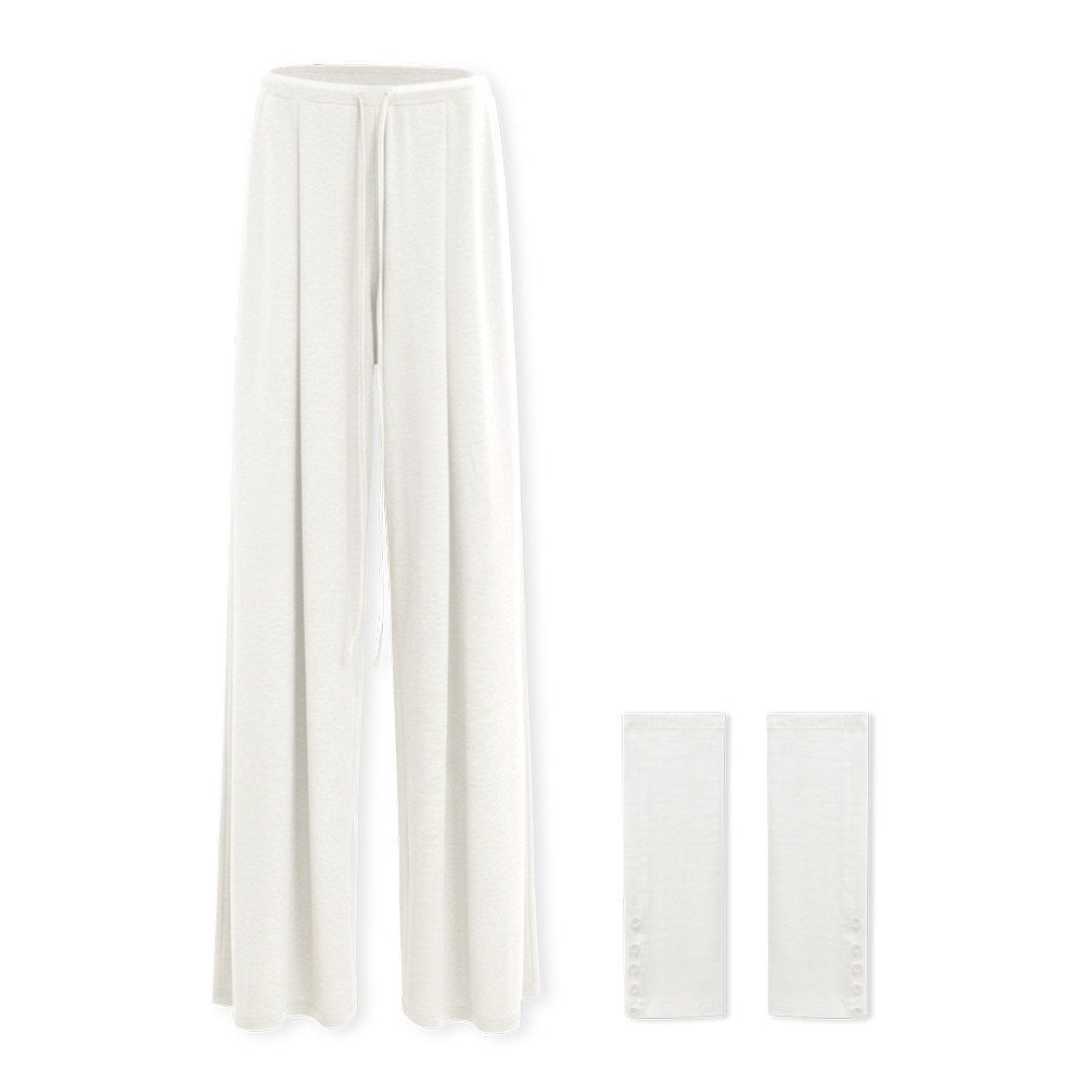 kvkv_Breathable_Pleated_Detachable_Gaiter_Elastic_Waist_Women&