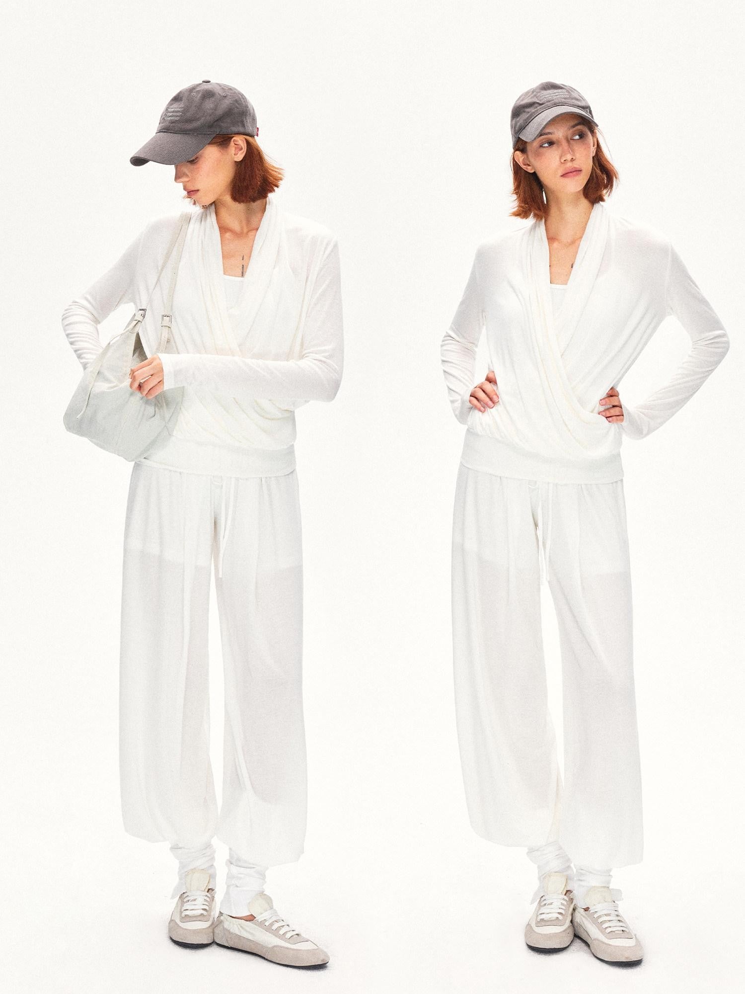 kvkv Breathable Pleated Detachable Gaiter Elastic Waist Women&