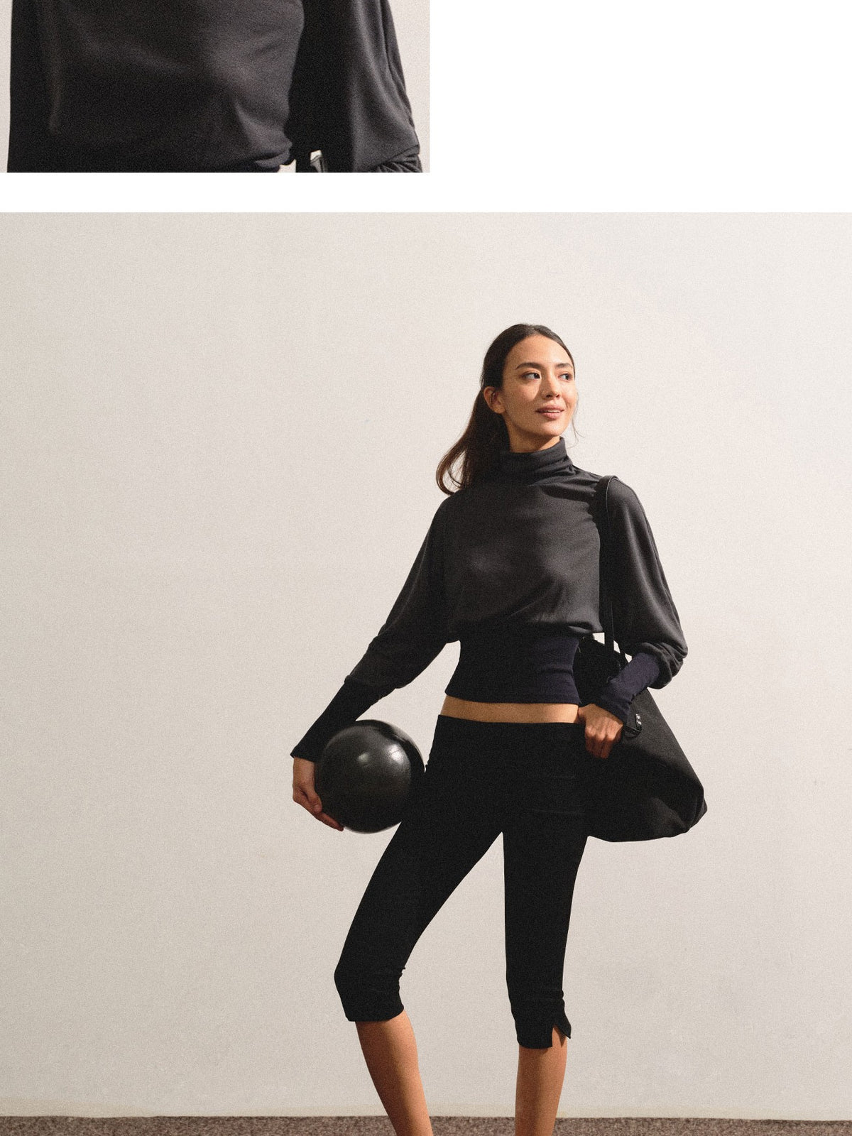 kvkv Color Block High Neck Batwing Sleeve Women&