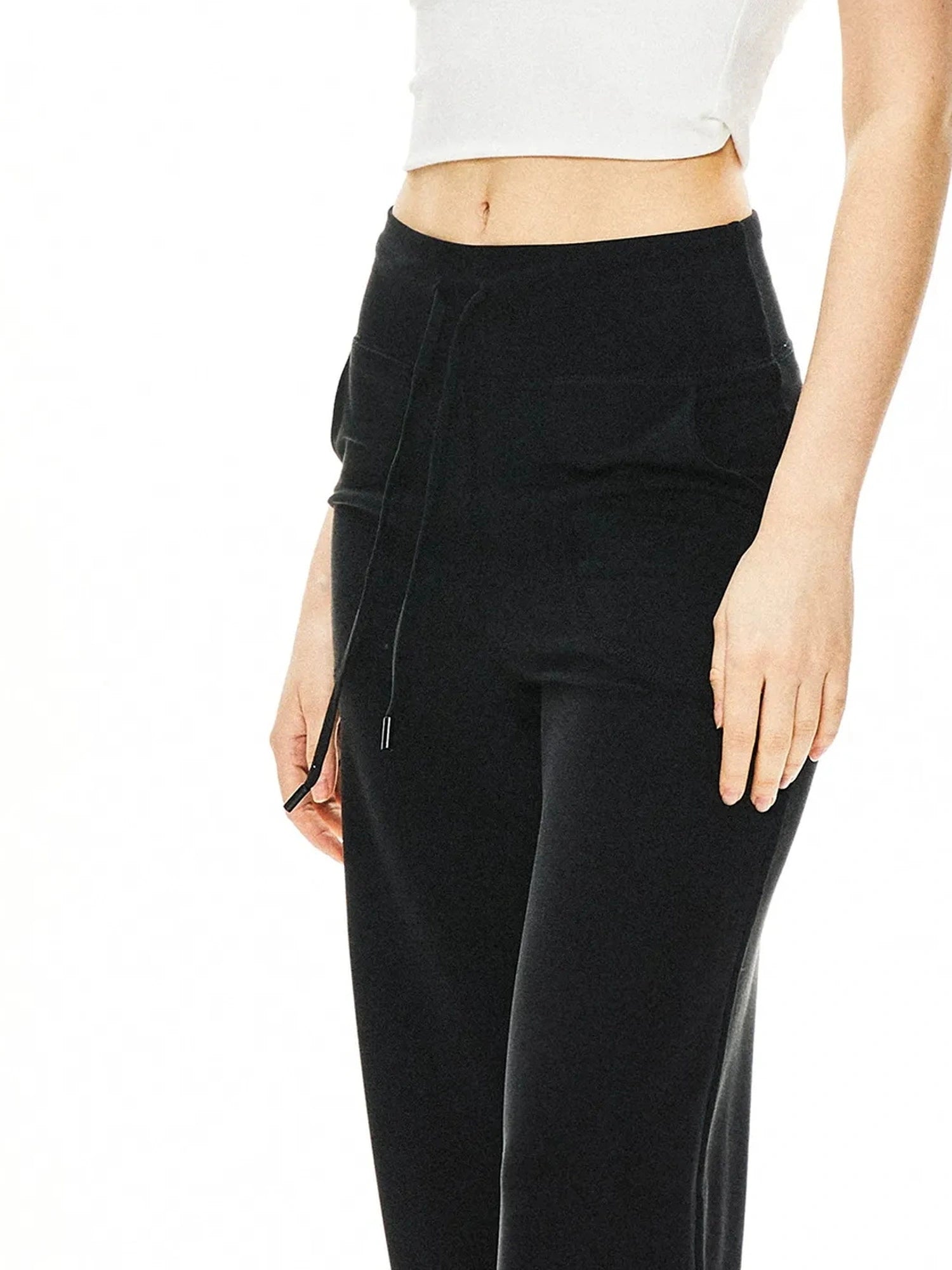 kvkv Comfy Straight Leg Yoga Pants With Drawstring
