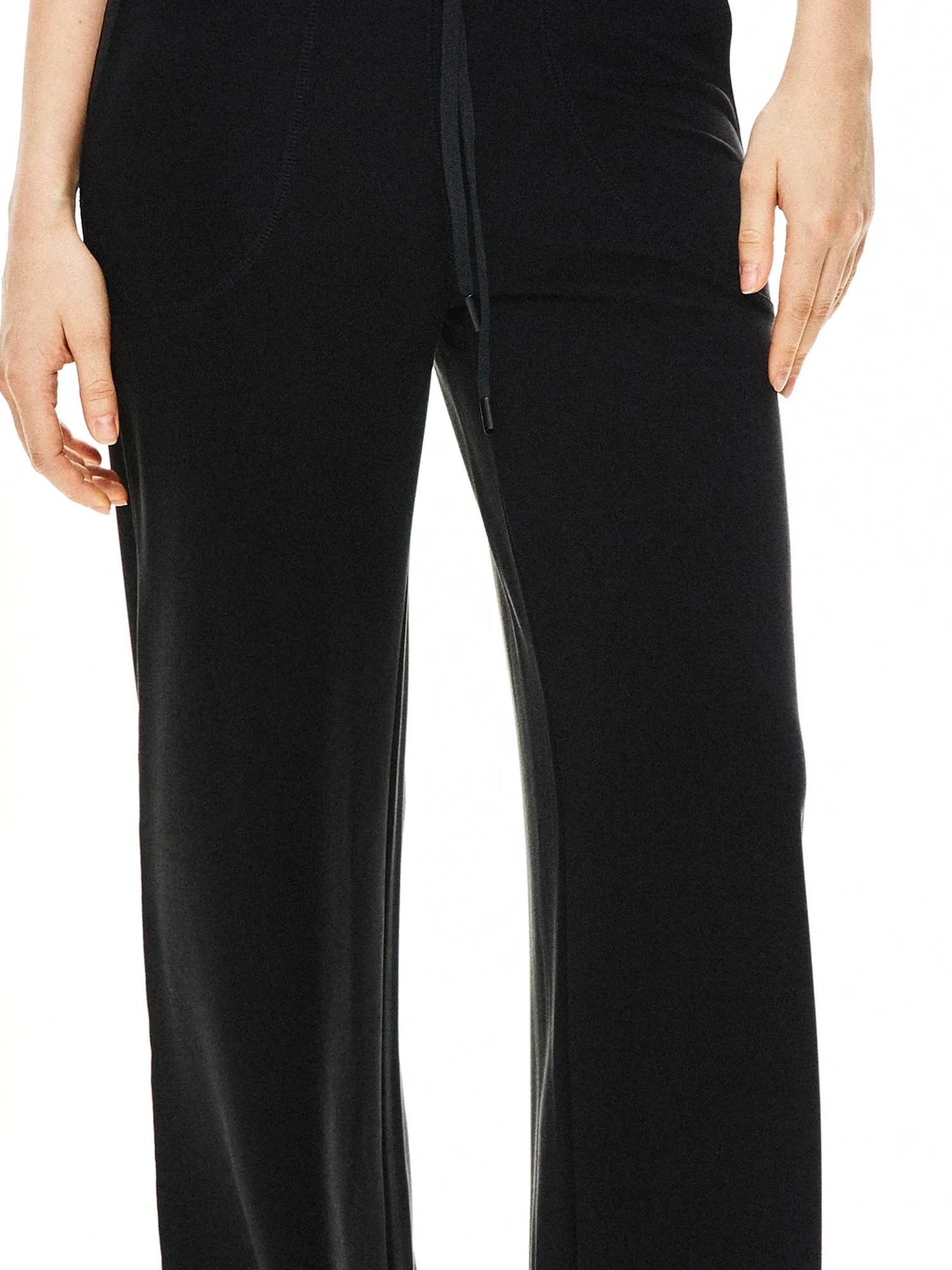 kvkv Comfy Straight Leg Yoga Pants With Drawstring