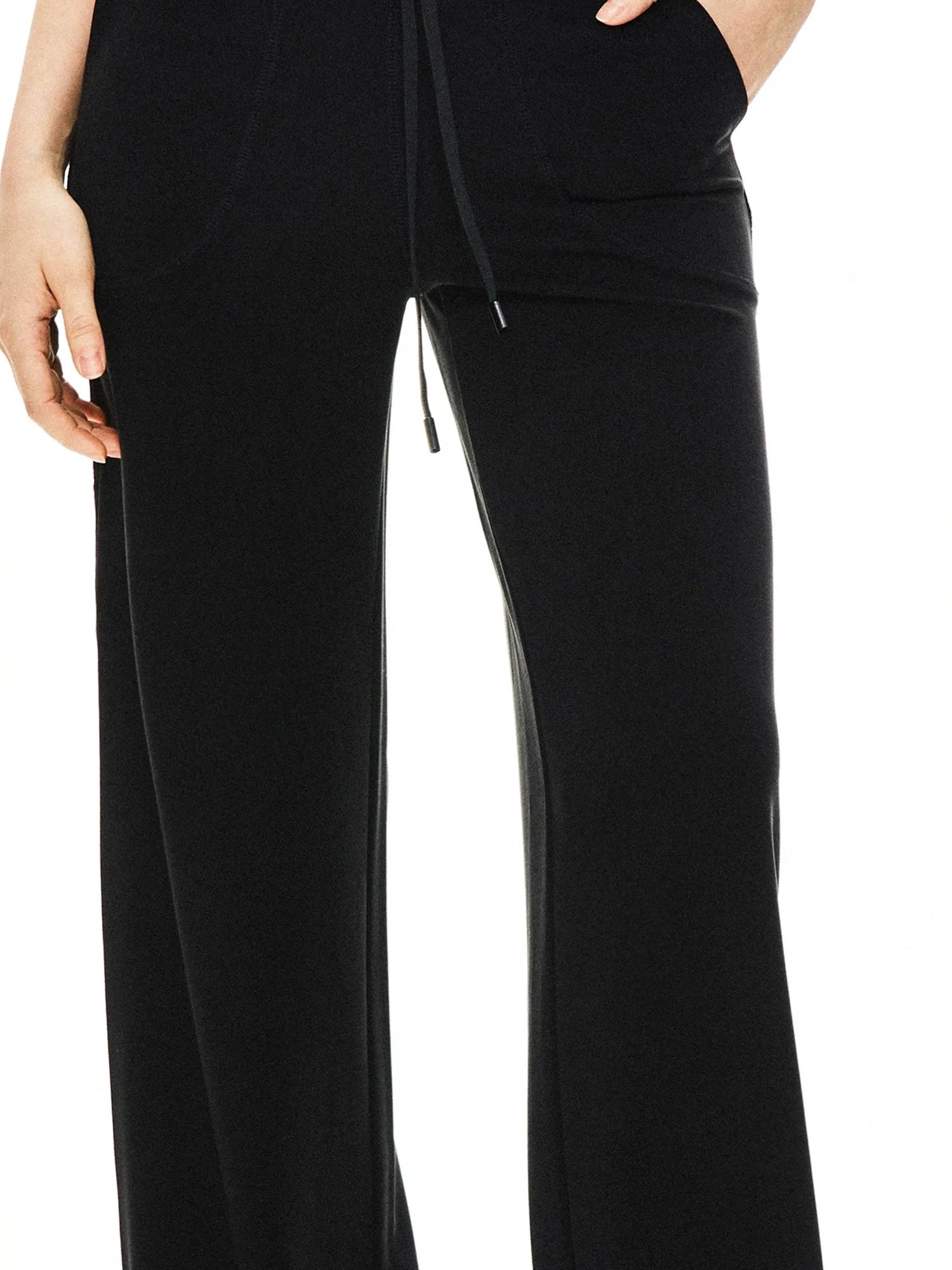 kvkv Comfy Straight Leg Yoga Pants With Drawstring