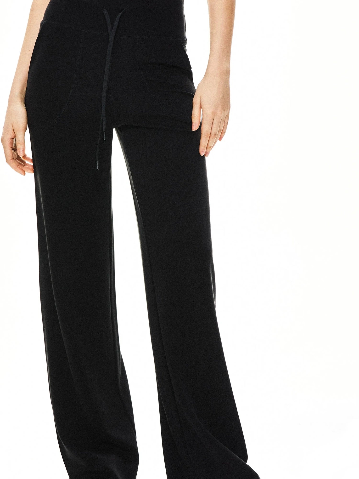kvkv Comfy Straight Leg Yoga Pants With Drawstring