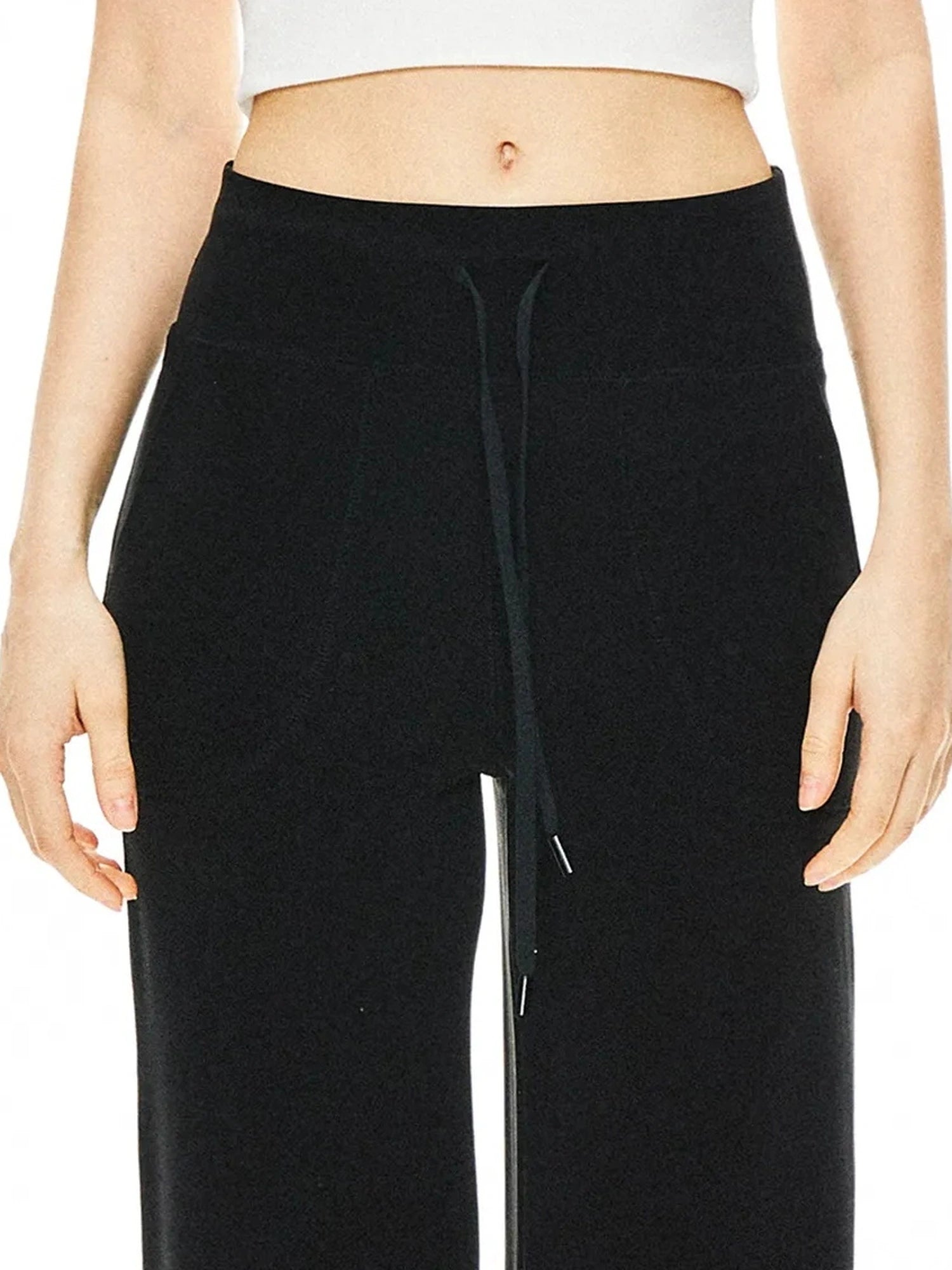 kvkv Comfy Straight Leg Yoga Pants With Drawstring
