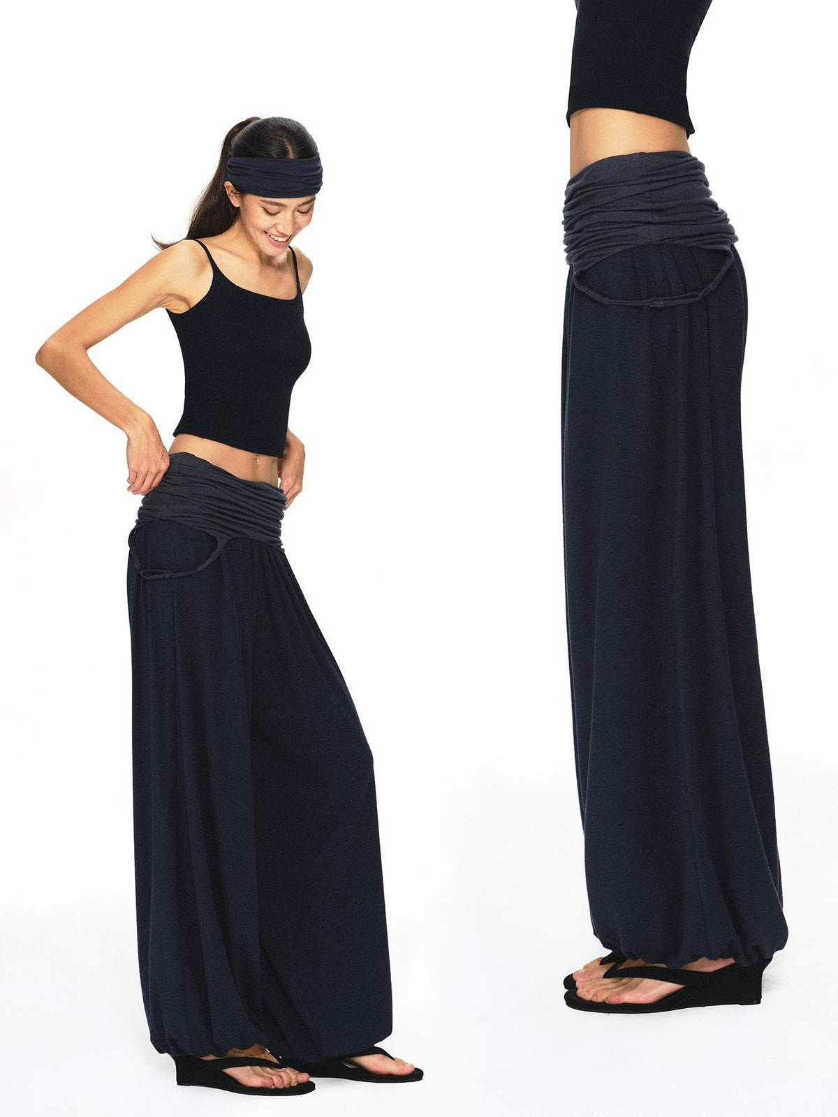 kvkv Convertible Stretch Flipped Waist Cotton Women&