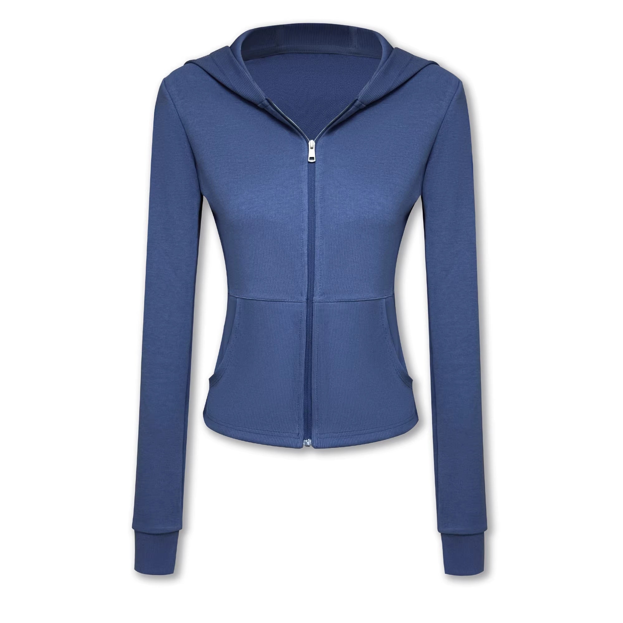 kvkv_Cropped_Cinched_Waist_Zip_Hooded_Athletic_Women_Cotton_Blend_Galaxy_Blue_Hoodies_MISSTT