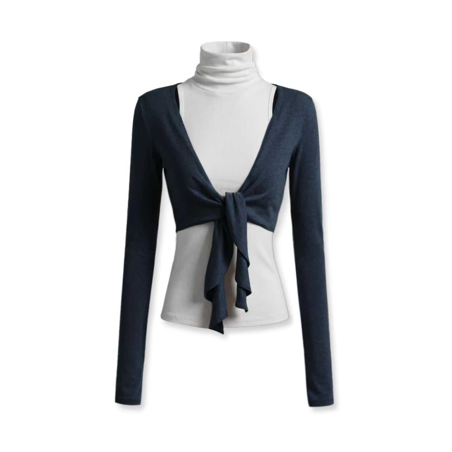 kvkv_Cropped_Long_Sleeve_Athletic_Unisex_Yoga_Solid_Navy_Acrylic_Blend_T-Shirt_MISSTT