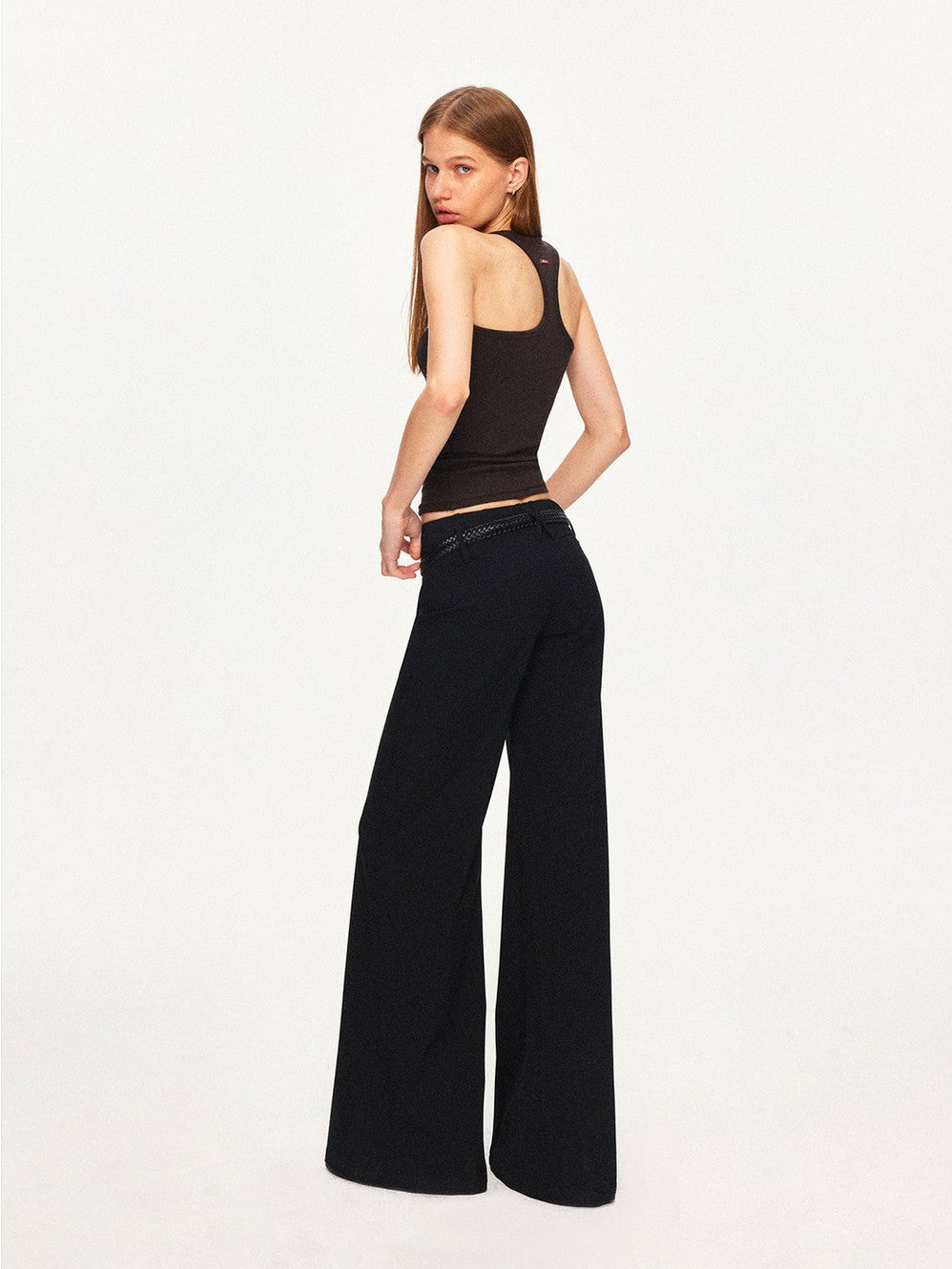 kvkv Deep Brown U Neck Racerback Women&