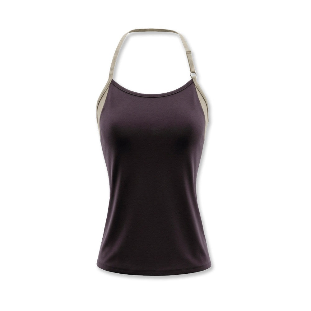kvkv_Deep_Purple_Contrast_Panel_Adjustable_Halter_U_Neck_Women&