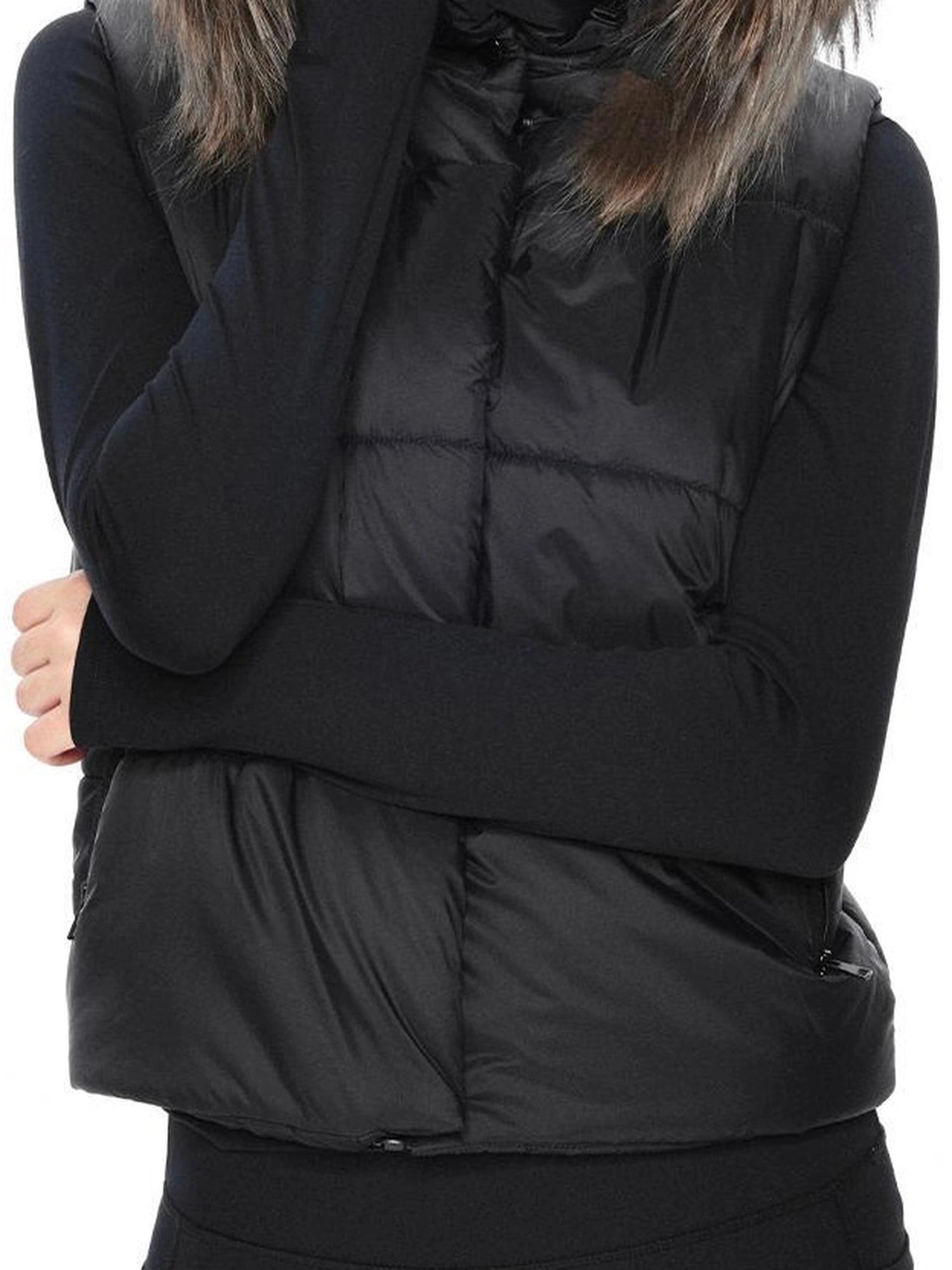 kvkv Detachable Hooded Quilted Vest