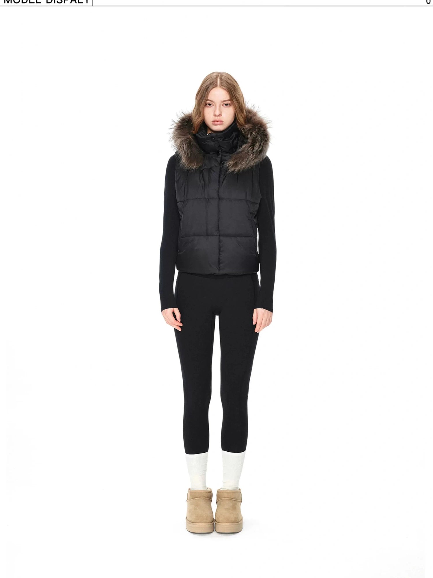 kvkv Detachable Hooded Quilted Vest