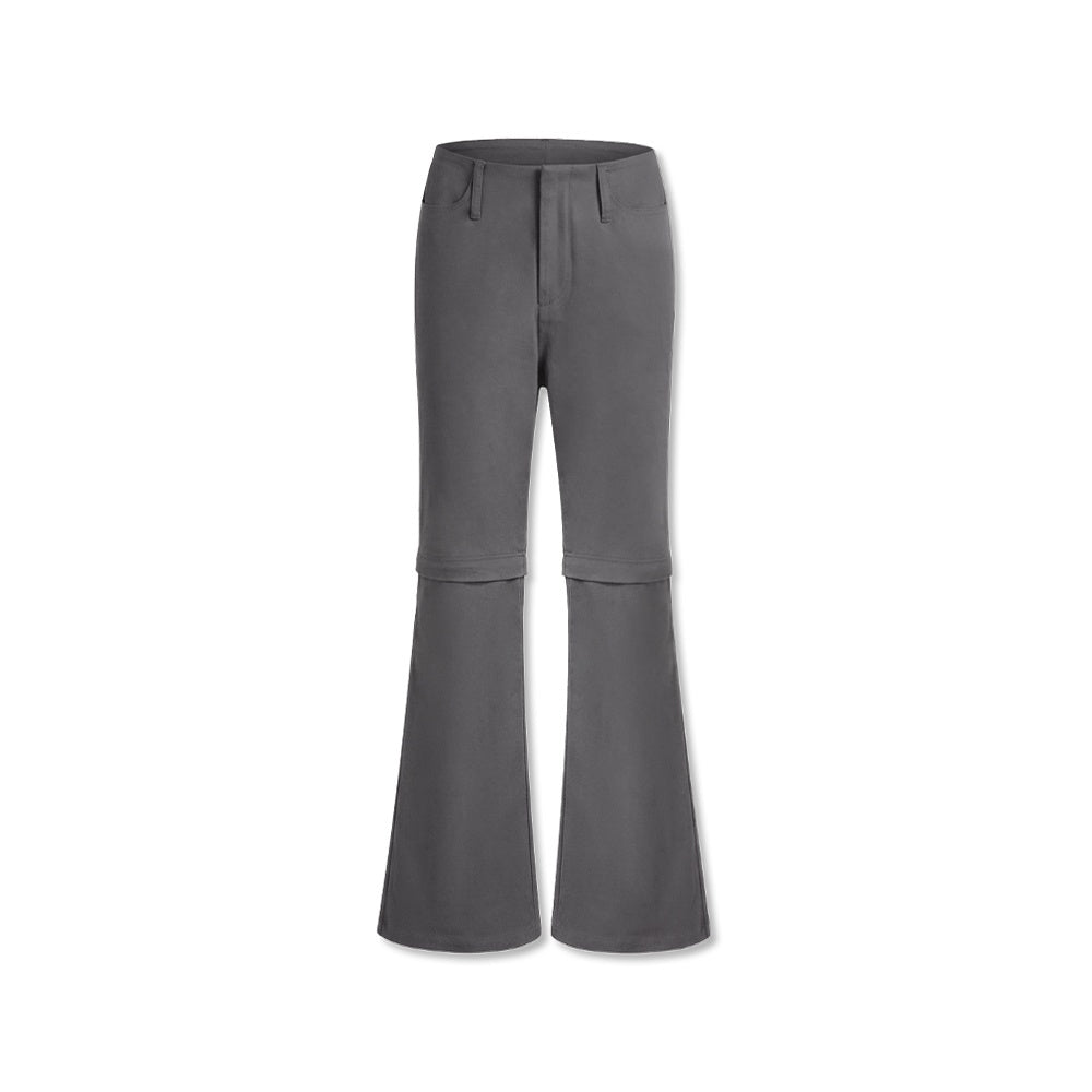 kvkv_Detachable_Leg_Dark_Gray_Low_Waist_Washed_Cotton_Women&