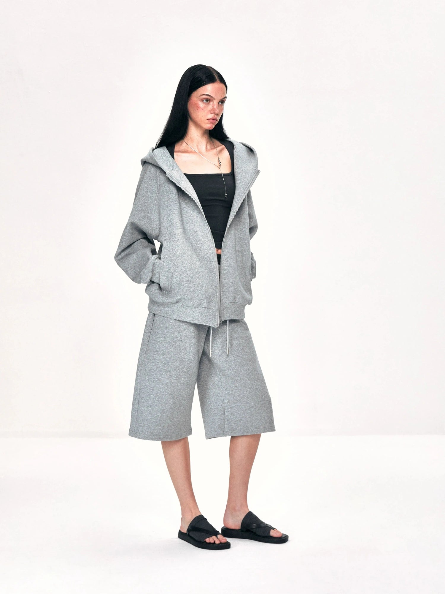 Double Layer Waistband Cargo Sweatpants